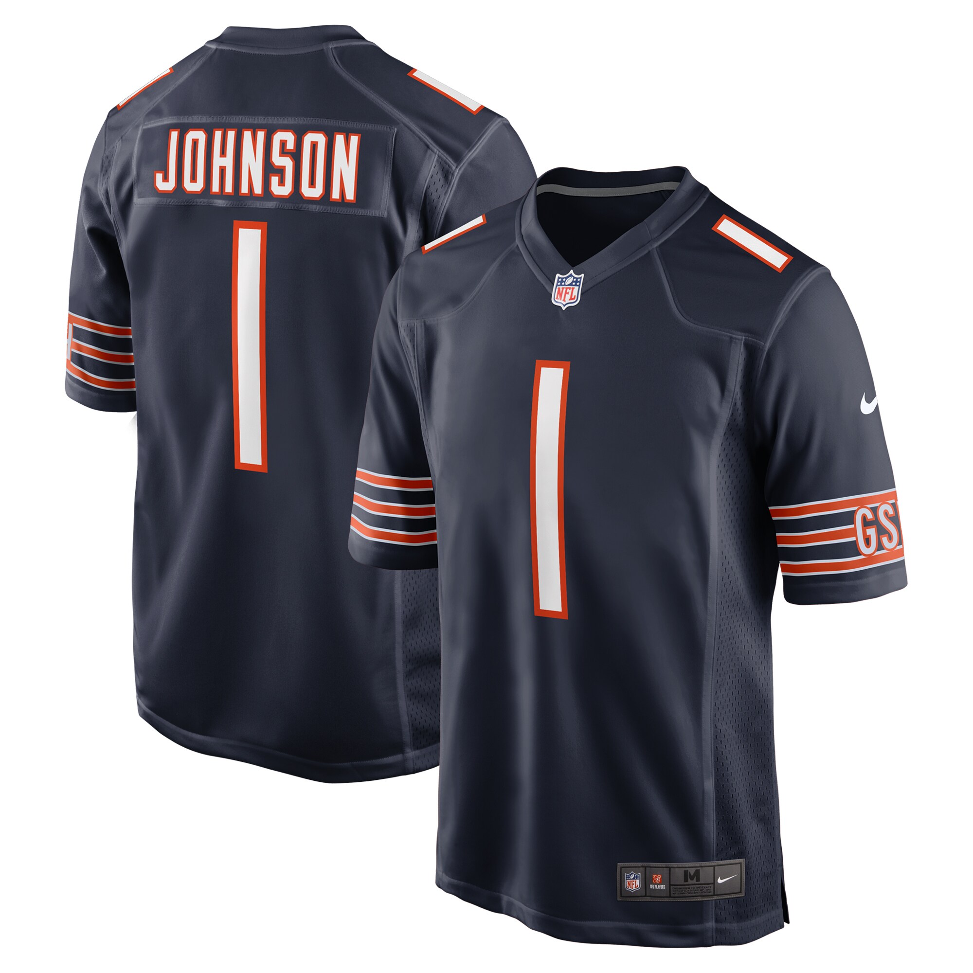 Men's Chicago Bears Jaylon Johnson Navy Game Jersey Js6864