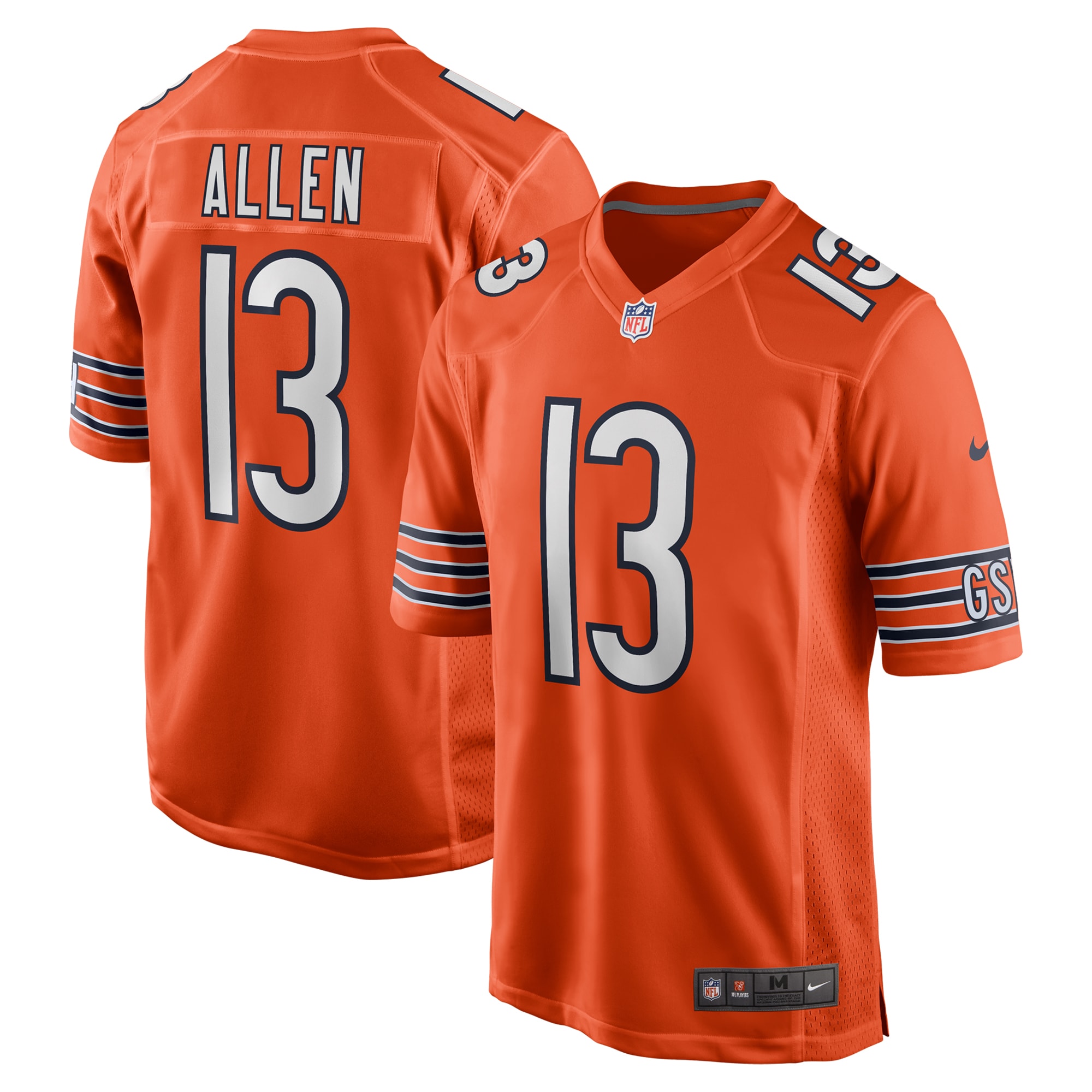 Men's Chicago Bears Keenan Allen Orange Alternate Game Jersey Js1563