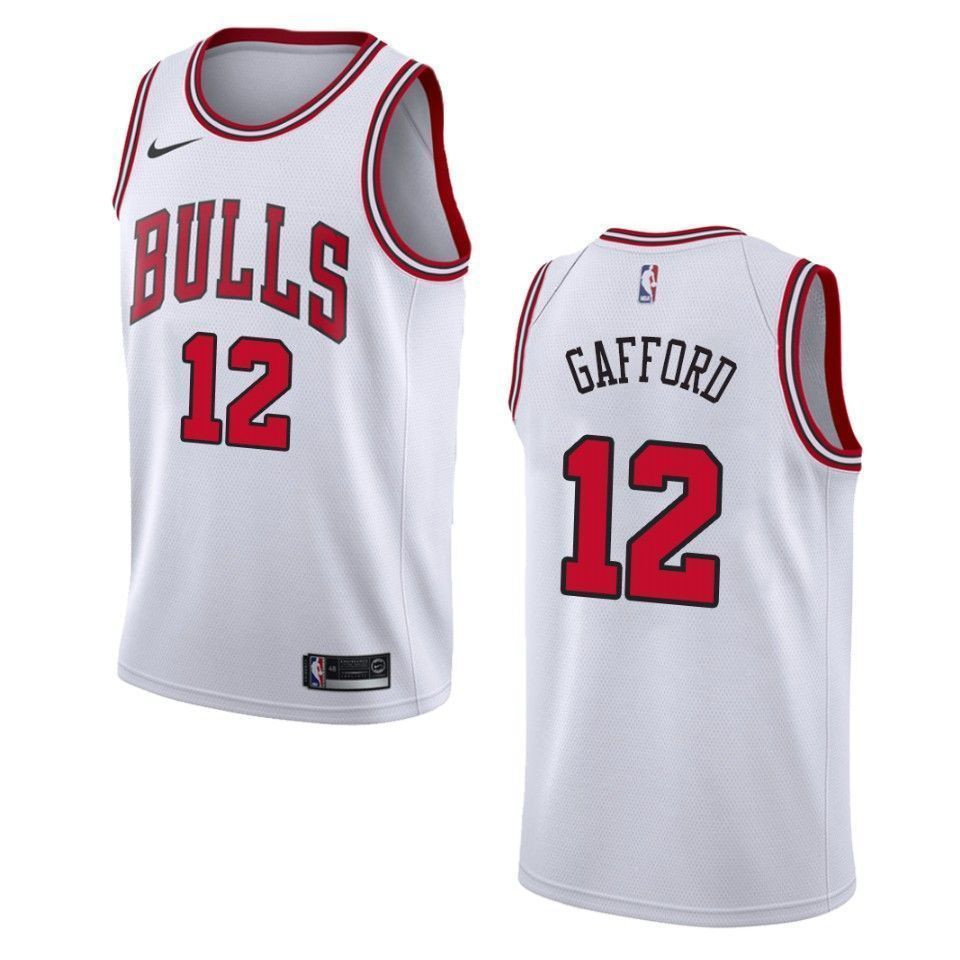 Men's Chicago Bulls 12 Daniel Gafford Association Swingman Jersey - White