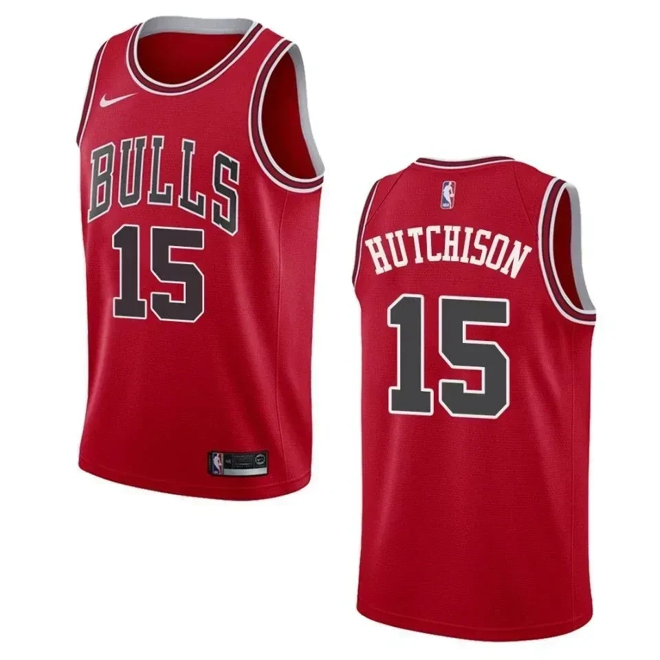 Men's Chicago Bulls 15 Chandler Hutchison Icon Swingman Jersey - Red