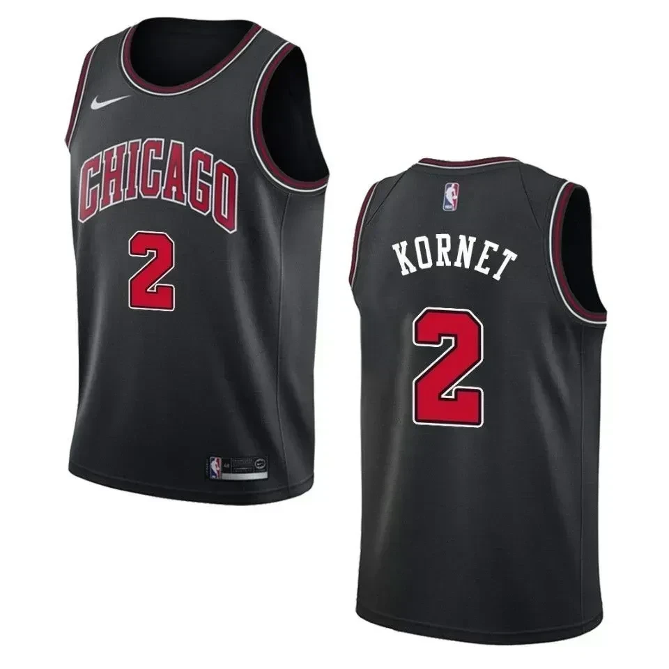 Men's Chicago Bulls 2 Luke Kornet Statement Swingman Jersey - Black