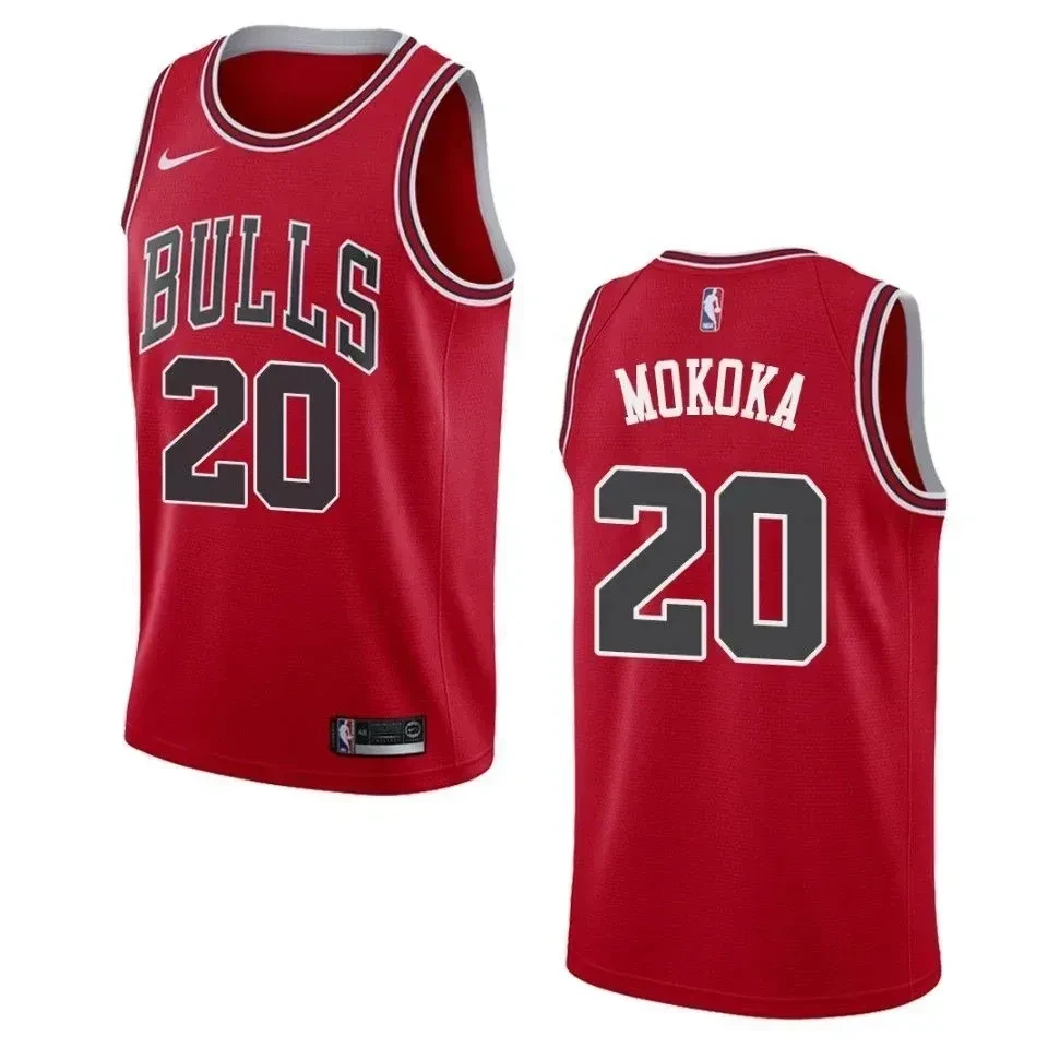 Men's Chicago Bulls 20 Adam Mokoka Icon Swingman Jersey - Red