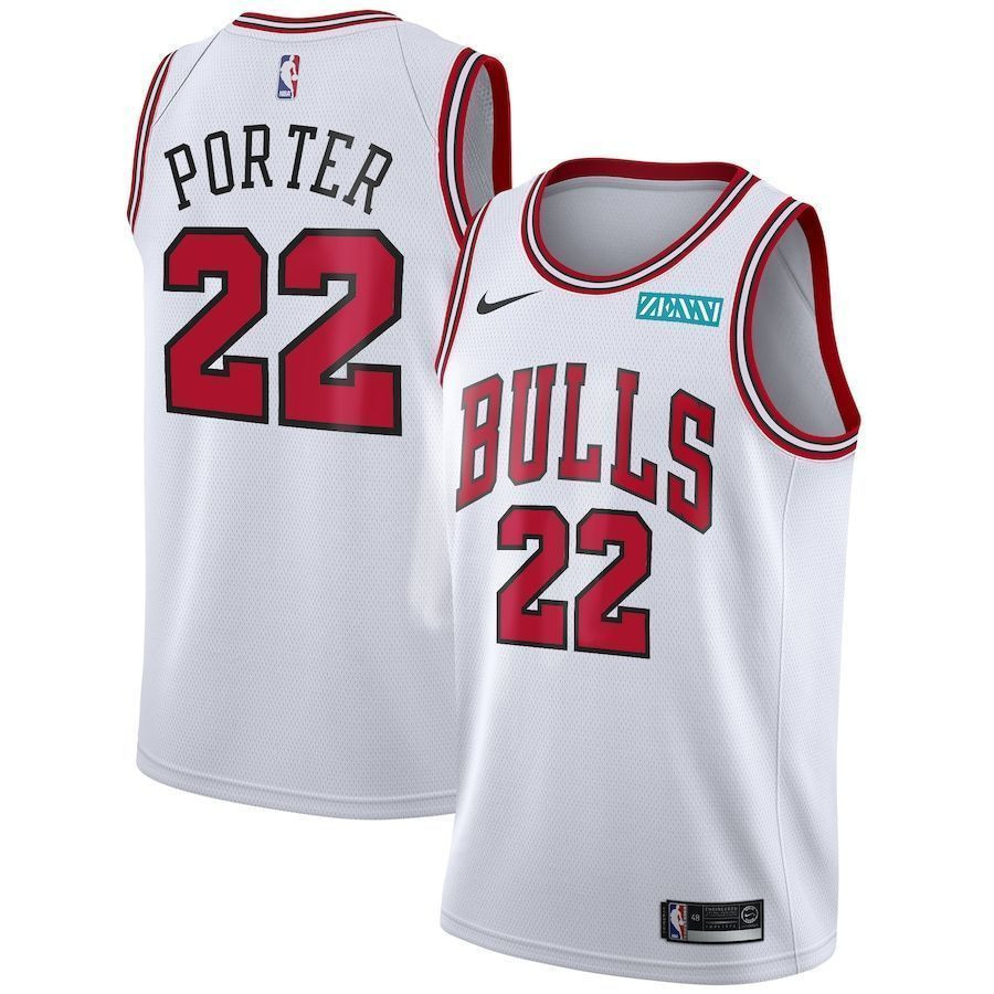 Men's Chicago Bulls 22 Otto Porter Jr. Association Swingman Jersey - White