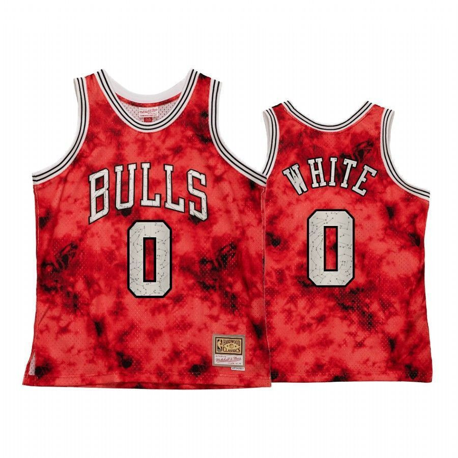 Men's Chicago Bulls Coby White Galaxy Constellation Jersey Red Heritage