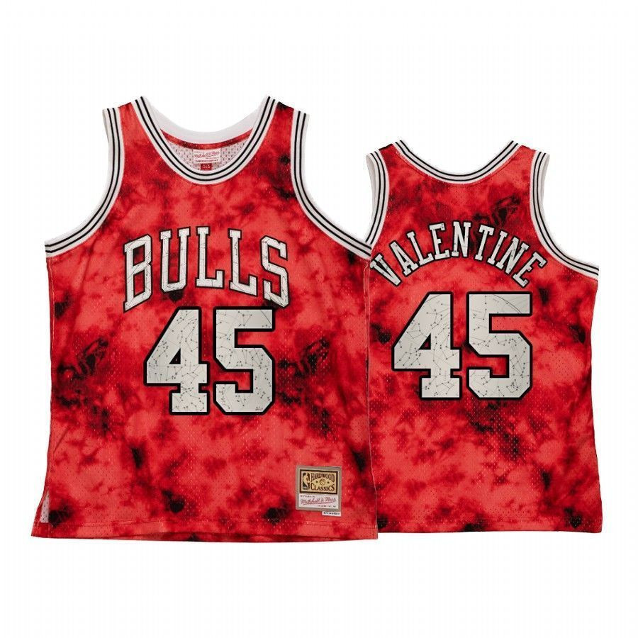 Men's Chicago Bulls Denzel Valentine Galaxy Constellation Jersey Red Heritage