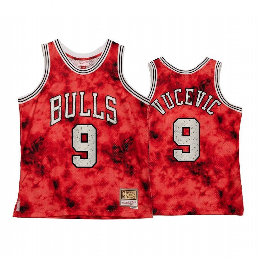 Men's Chicago Bulls Nikola Vucevic Galaxy Constellation Jersey Red Heritage
