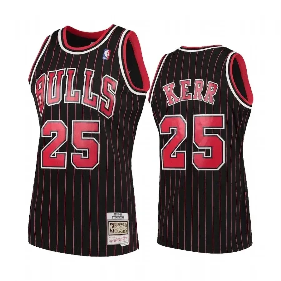 Men's Chicago Bulls Steve Kerr Black Jersey