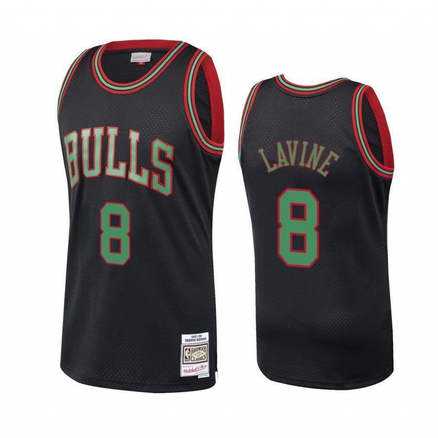 Men's Chicago Bulls Zach Lavine Black Collection Jersey