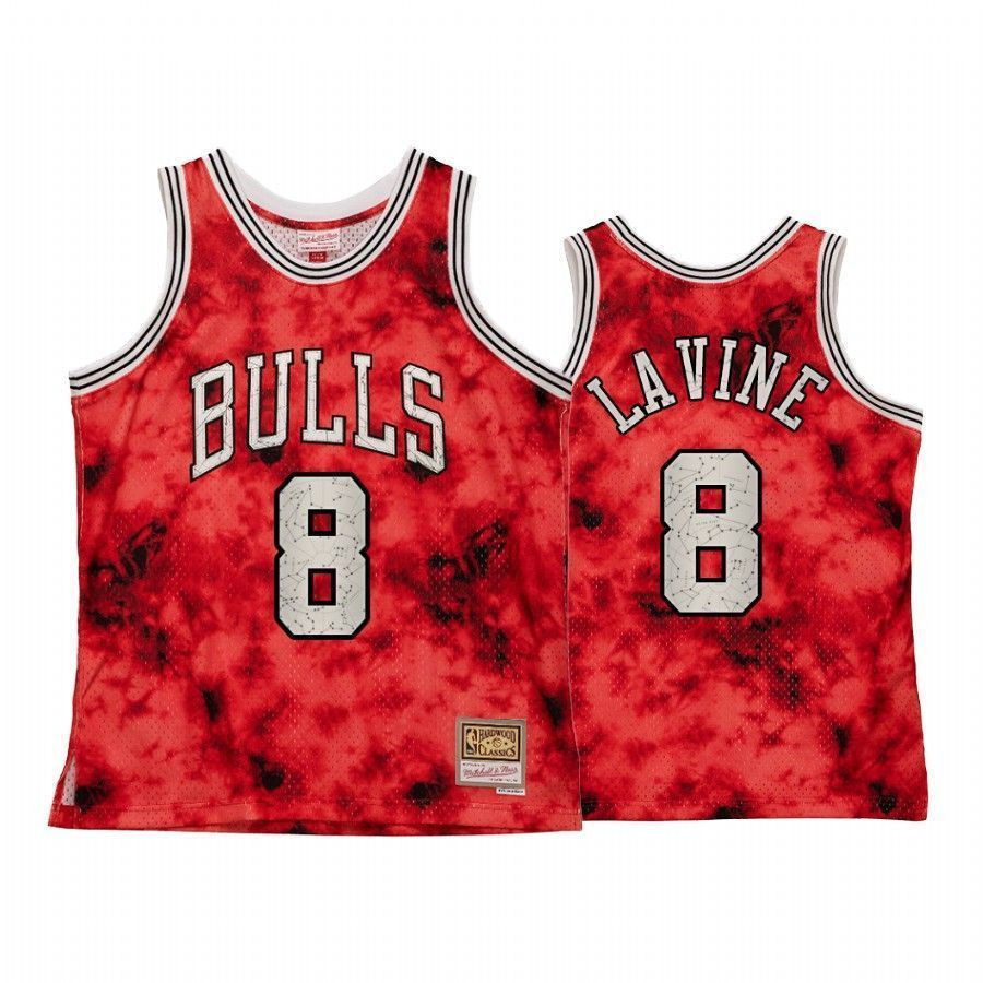 Men's Chicago Bulls Zach Lavine Galaxy Constellation Jersey Red Heritage