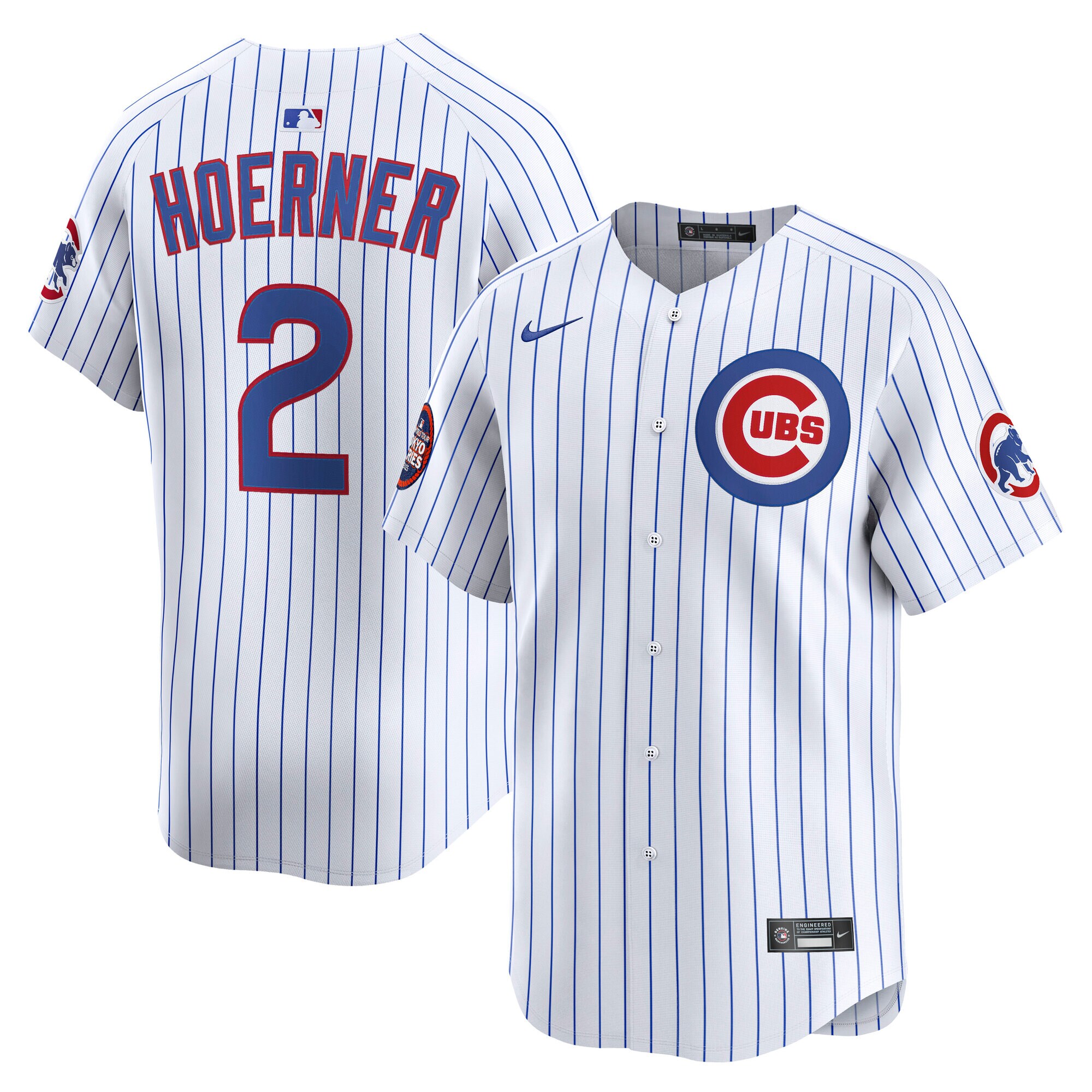 Men's Chicago Cubs Nico Hoerner White 2025 Mlb World Tour: Tokyo Series Home Limited Player Jersey