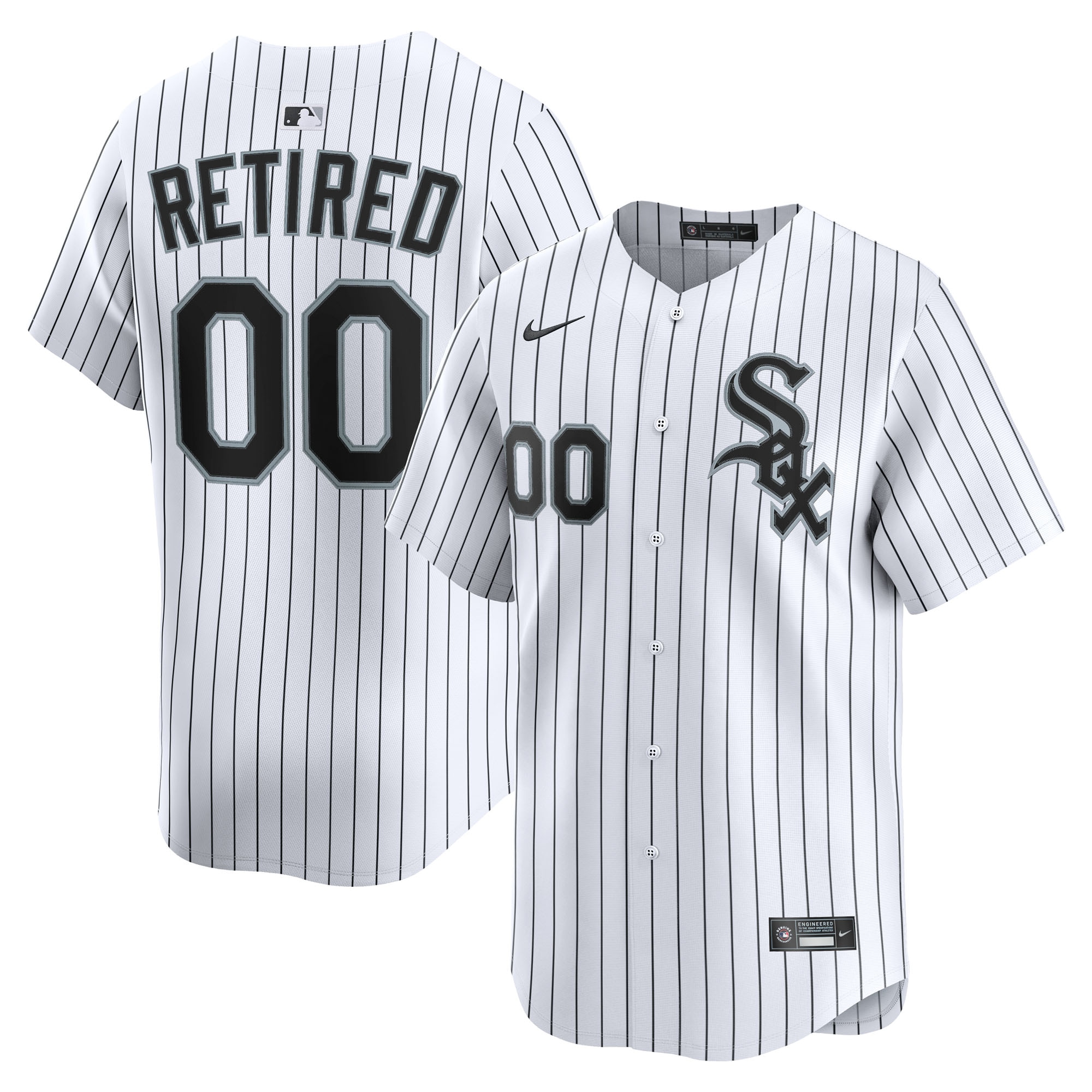 Men's Chicago White Sox White Home Limited Pick-a-player Retired Roster Jersey