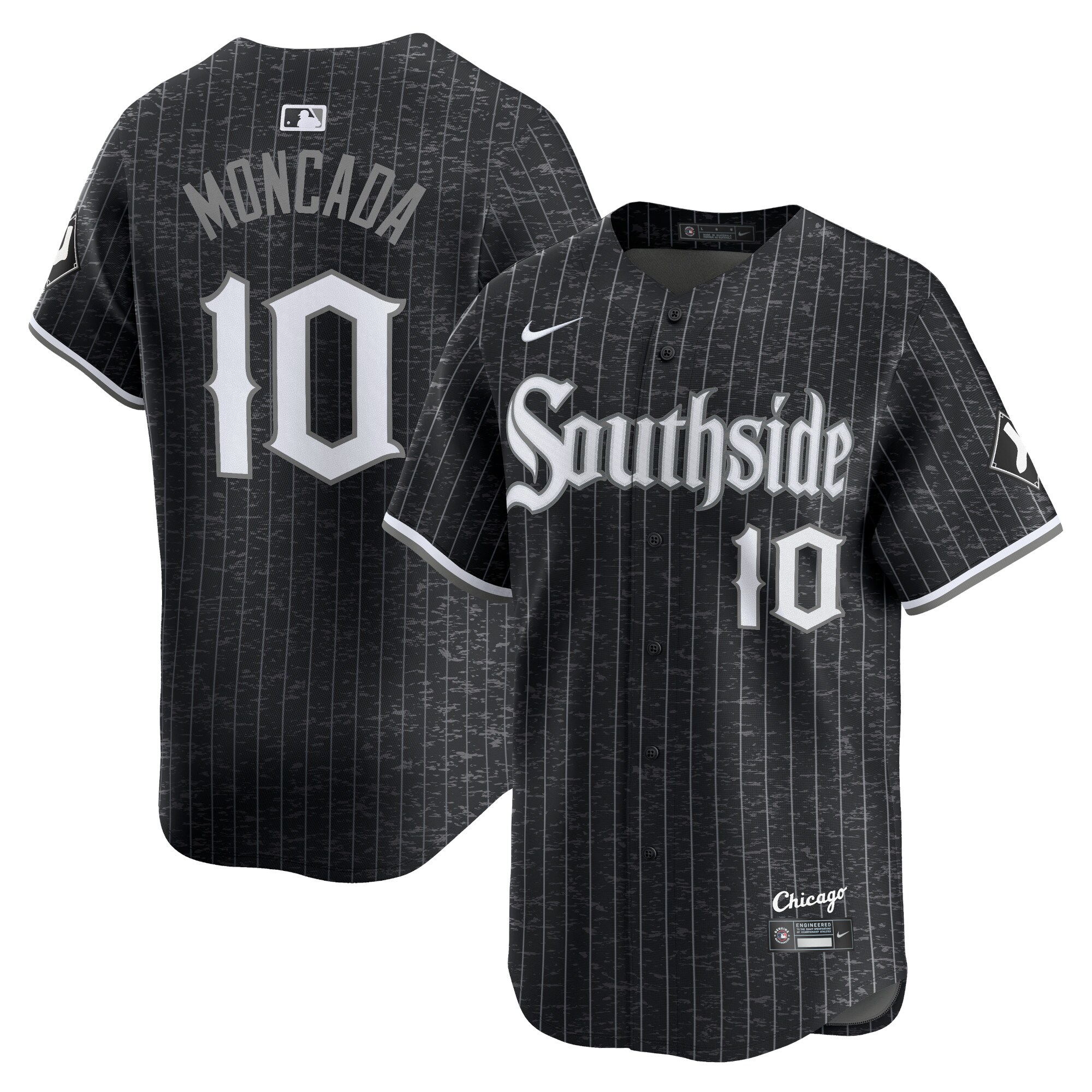 Men's Chicago White Sox Yo?n Moncada Black City Connect Player Jersey