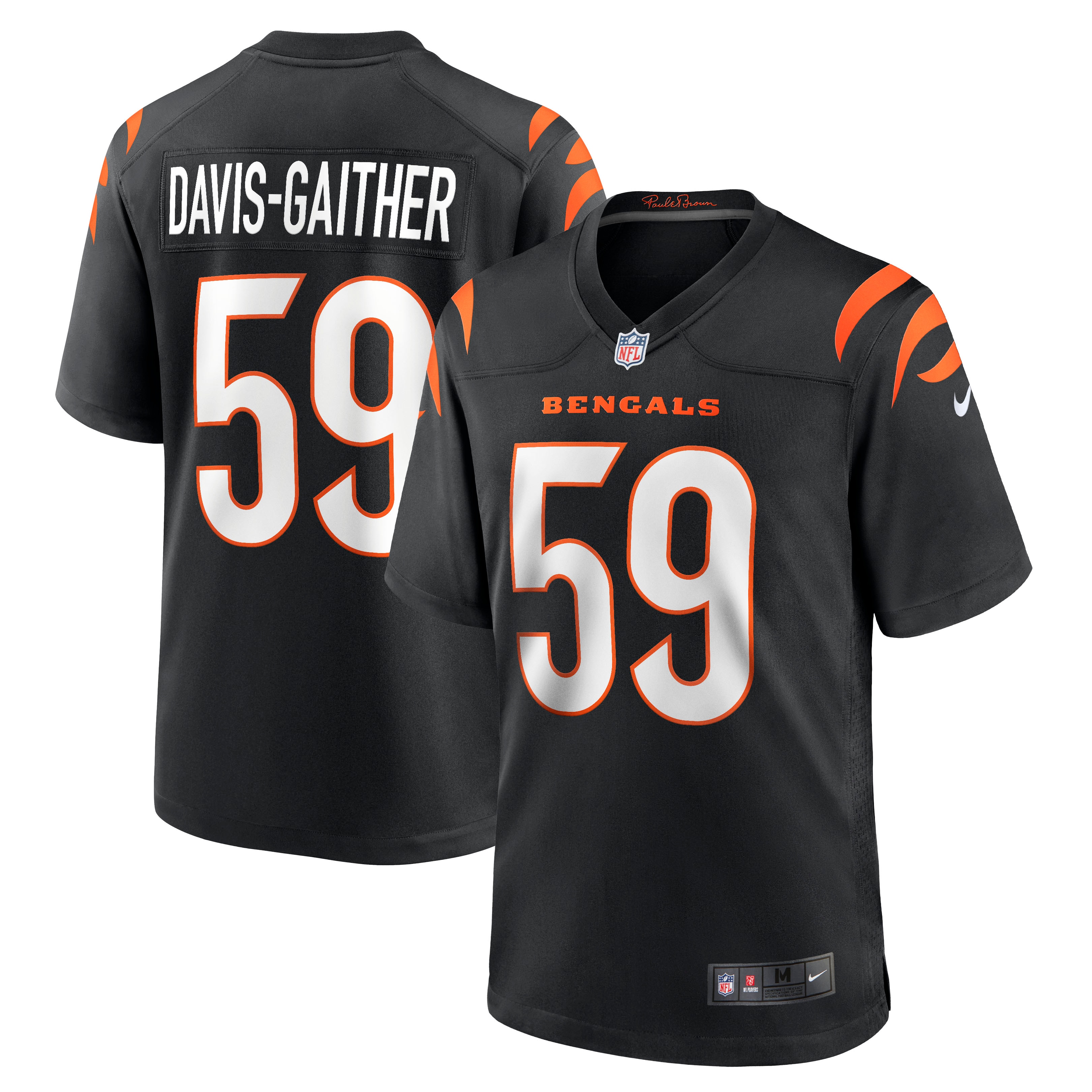 Men's Cincinnati Bengals Akeem Davis-gaither Black Game Player Jersey Js1233