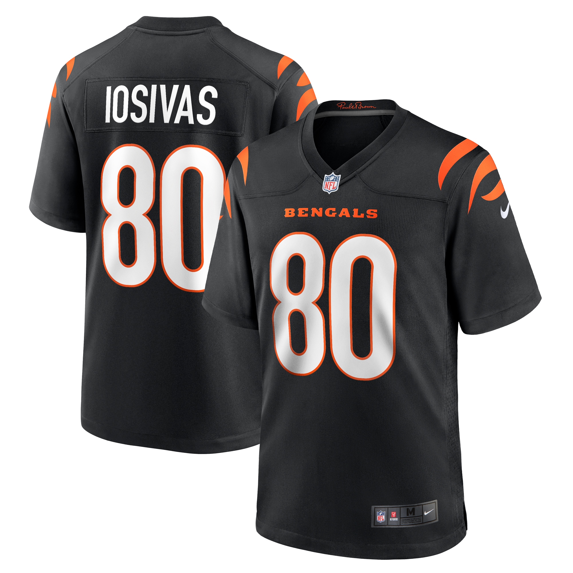 Men's Cincinnati Bengals Andrei Iosivas Black Team Game Jersey Js9988