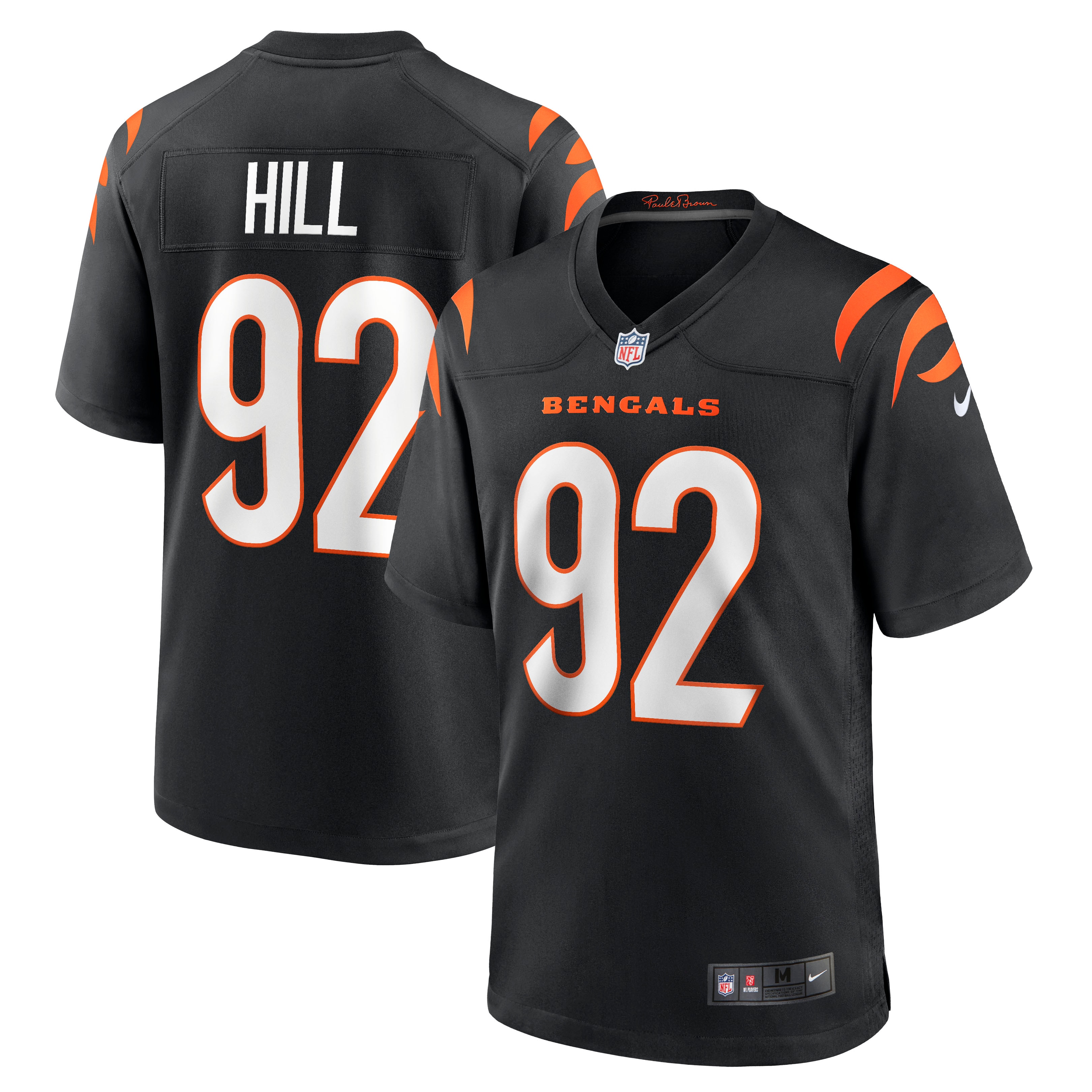Men's Cincinnati Bengals B.j. Hill Black Game Jersey Js5438