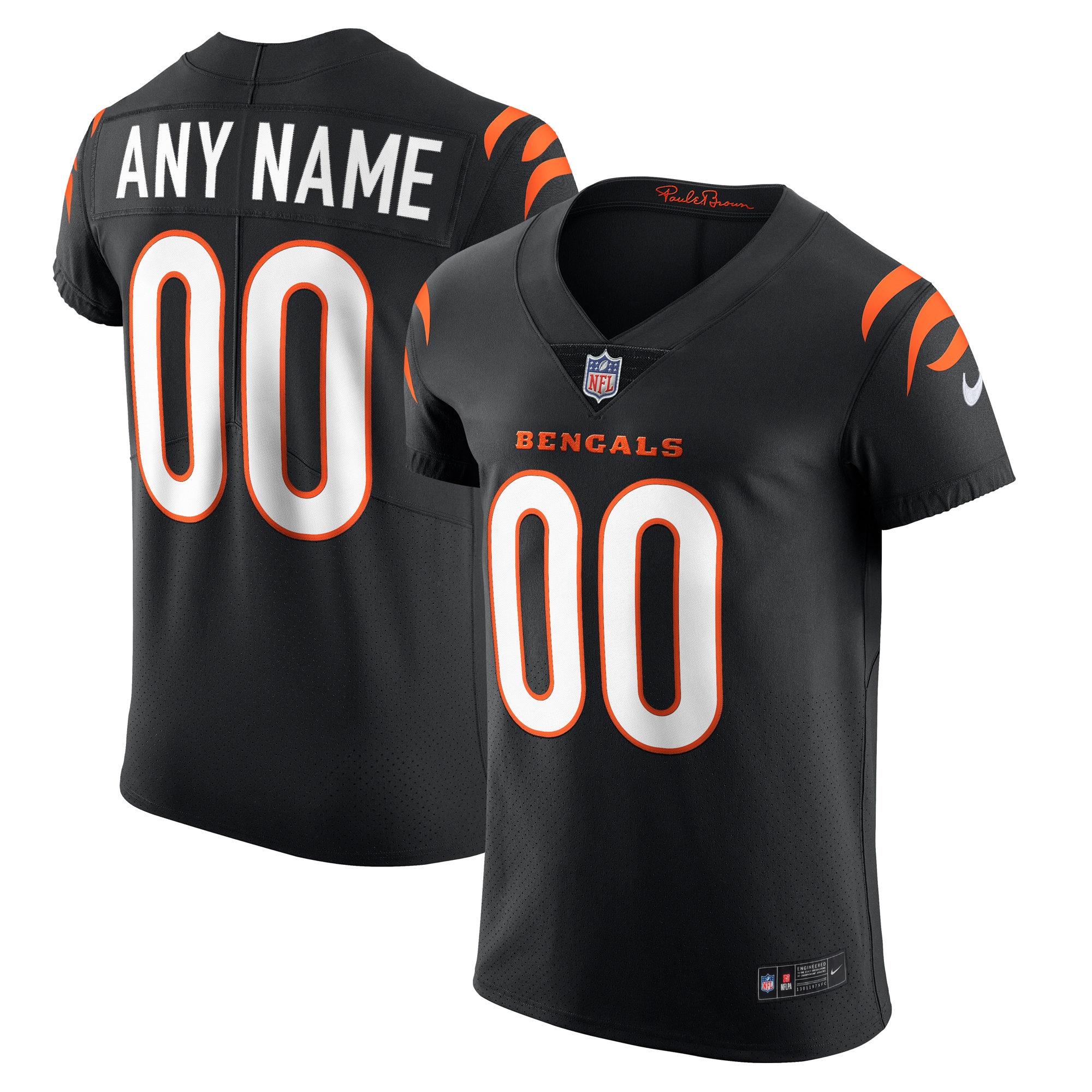 Men's Cincinnati Bengals Black Vapor Elite Custom Jersey Js9020