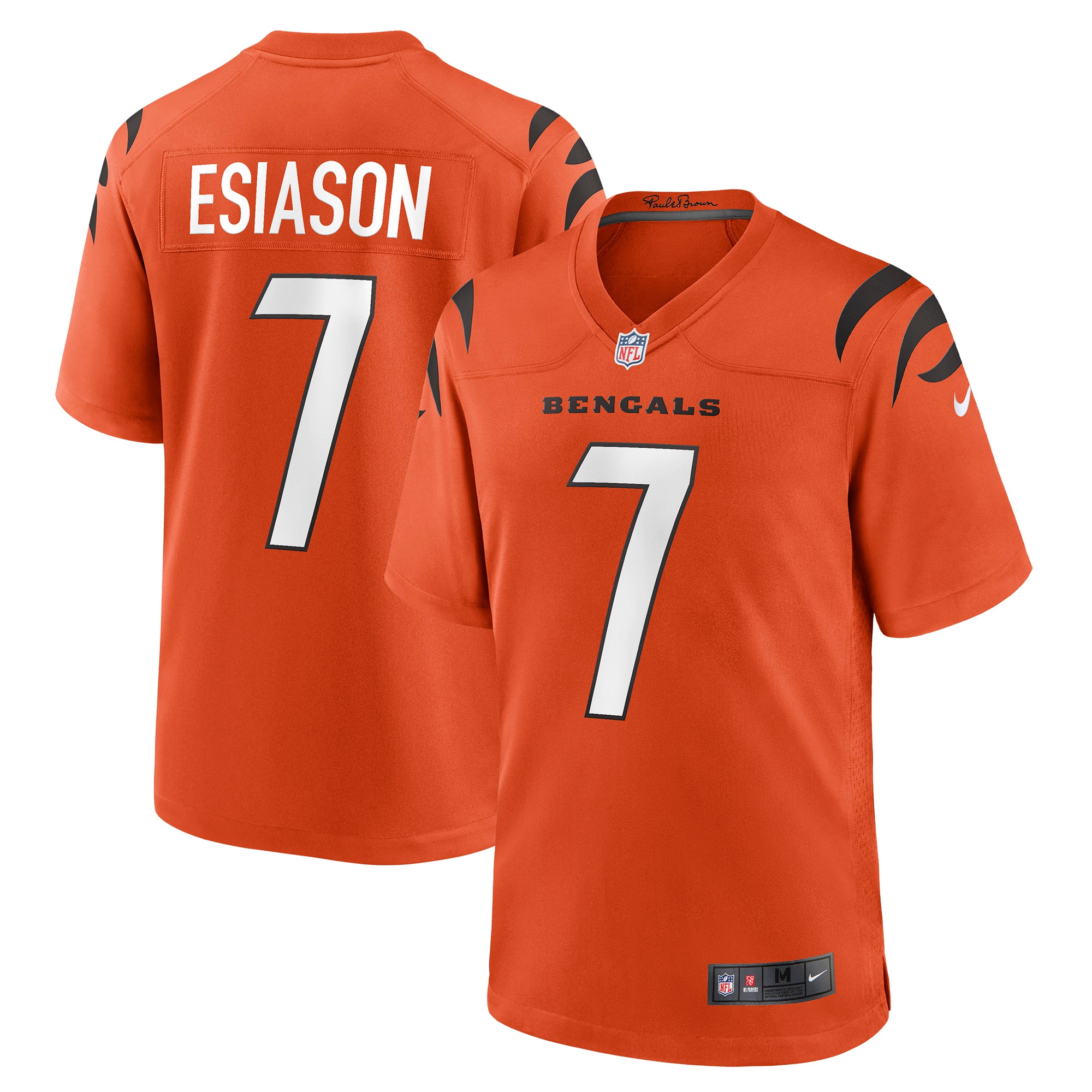 Men's Cincinnati Bengals Boomer Esiason Orange Retired Player Alternate Game Jersey Js9313