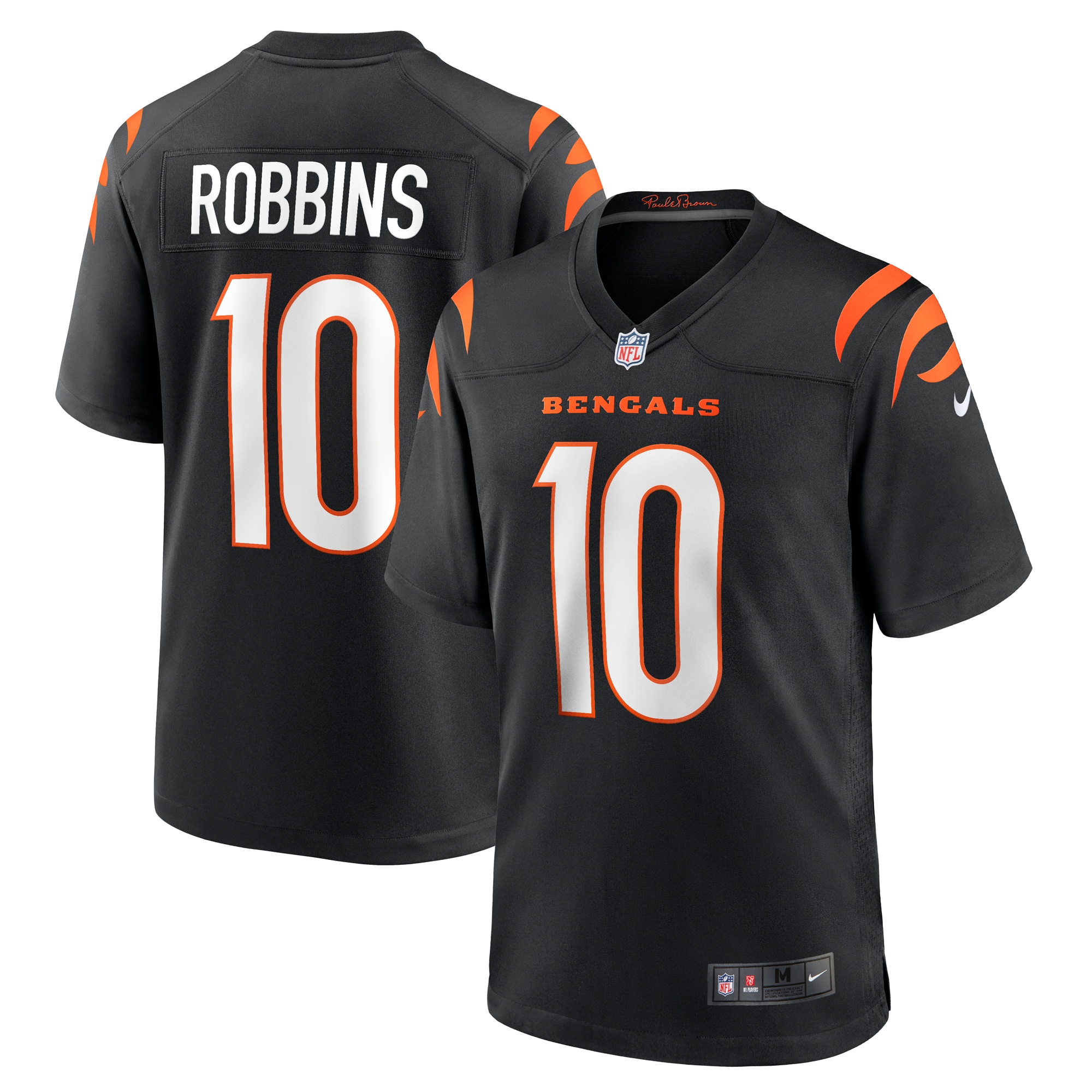 Men's Cincinnati Bengals Brad Robbins Black Team Game Jersey Js1451