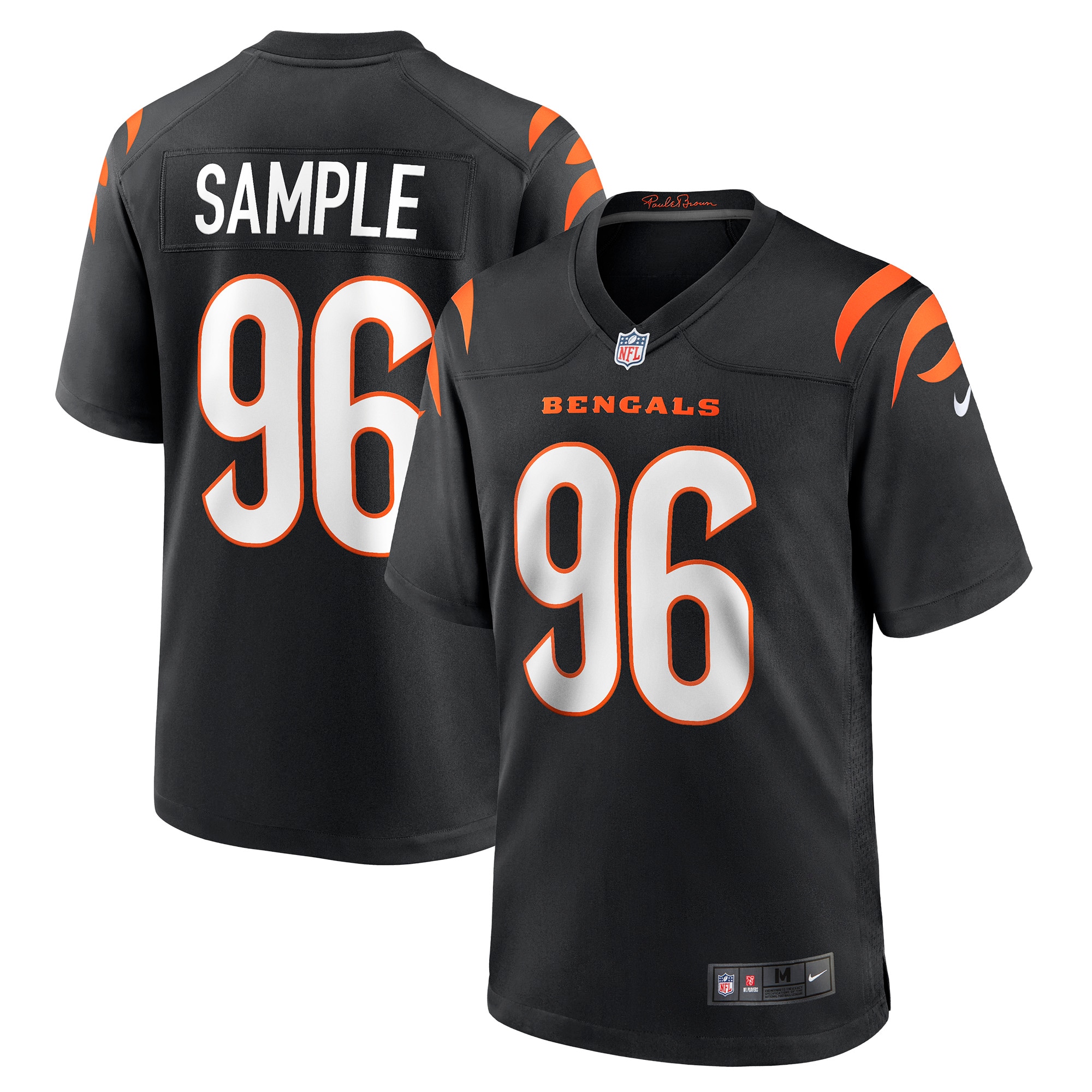 Men's Cincinnati Bengals Cam Sample Black Game Jersey Js7281