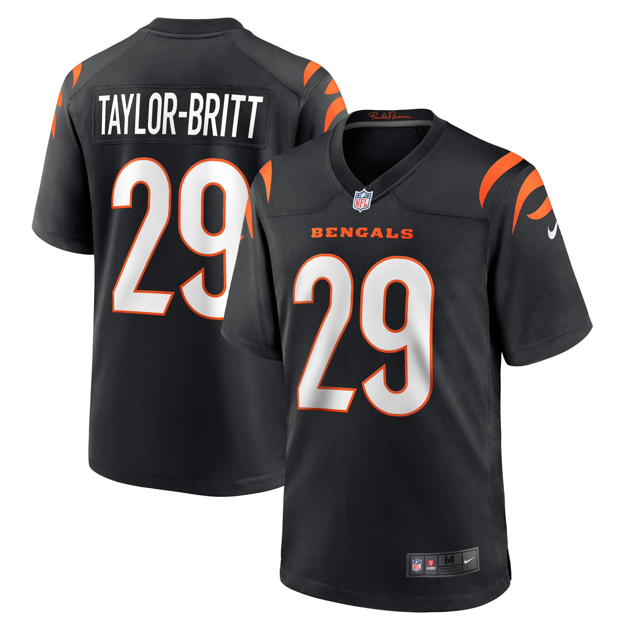 Men's Cincinnati Bengals Cam Taylor-britt Black Game Player Jersey Js2916