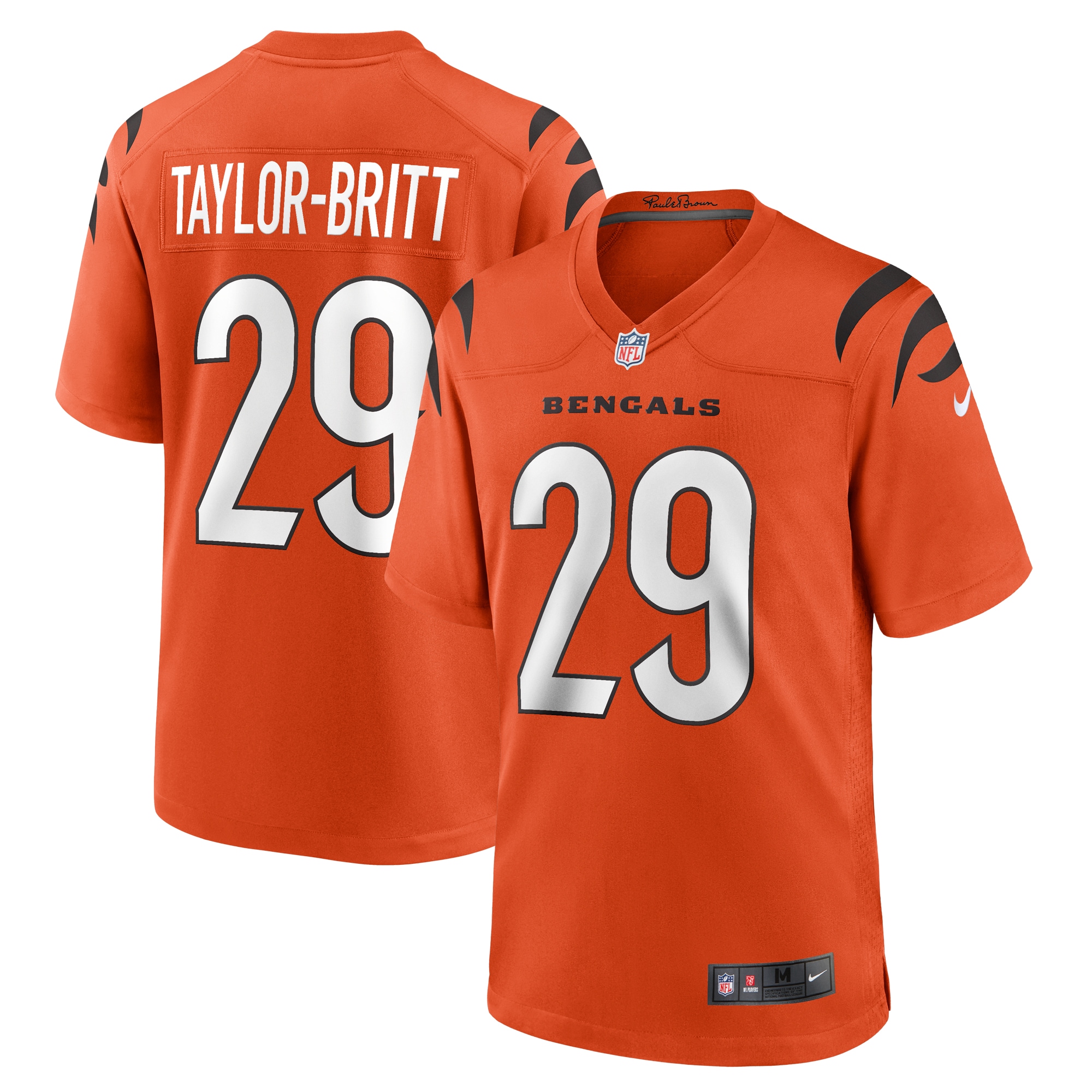 Men's Cincinnati Bengals Cam Taylor-britt Orange Alternate Game Jersey Js3350