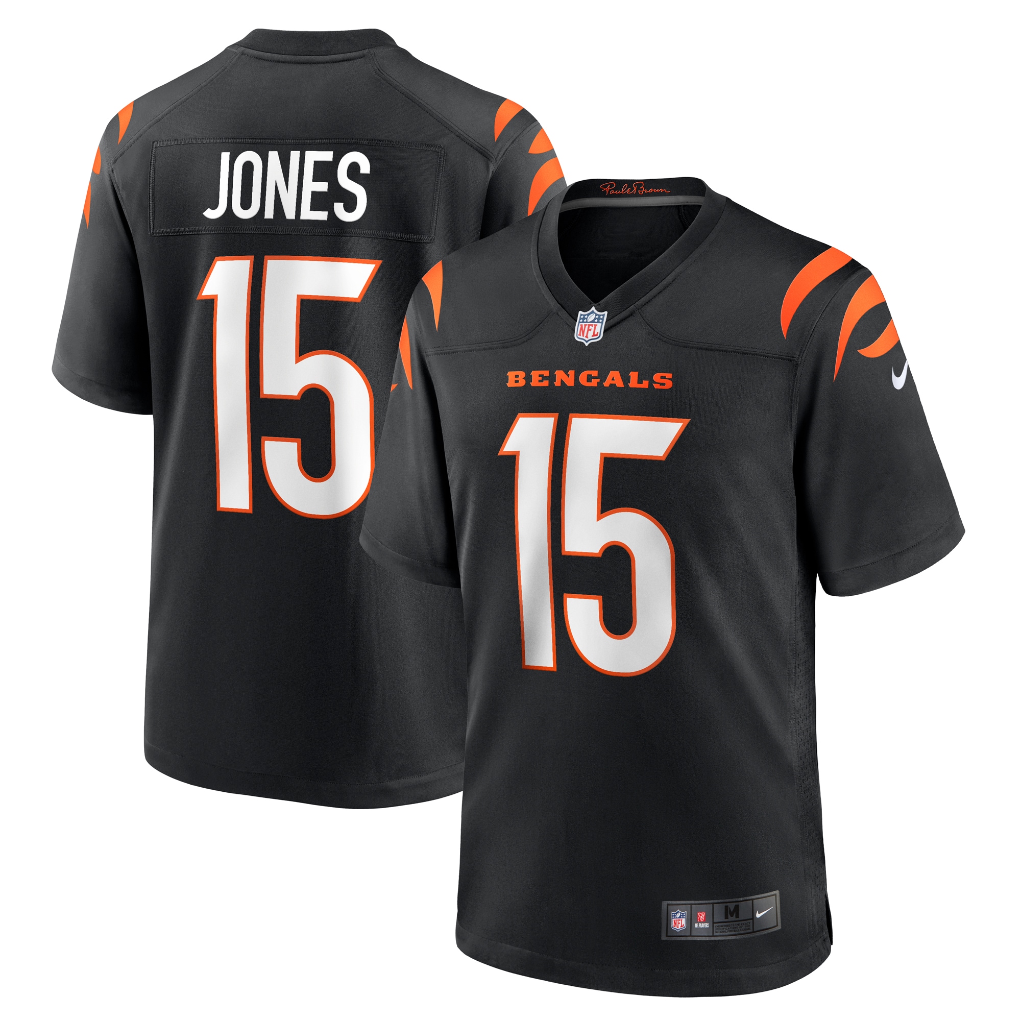 Men's Cincinnati Bengals Charlie Jones Black Team Game Jersey Js7787