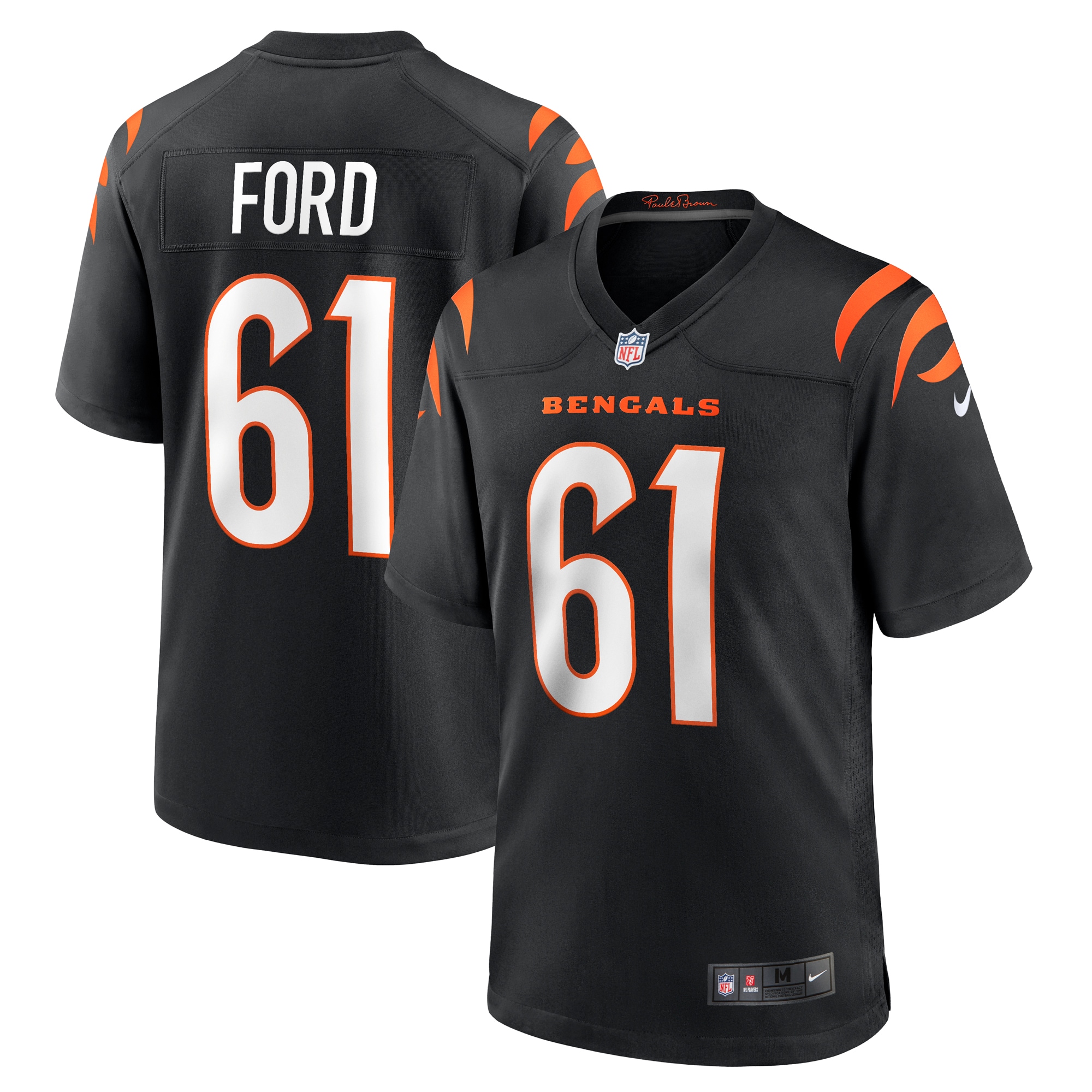 Men's Cincinnati Bengals Cody Ford Black Game Jersey Js3454