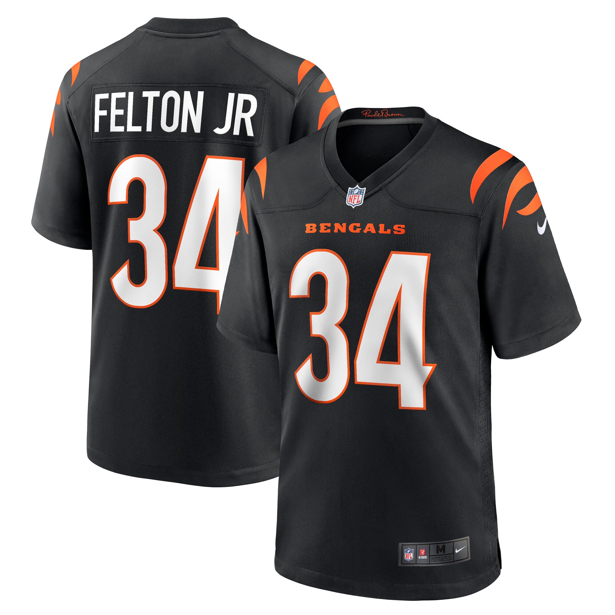 Men's Cincinnati Bengals Demetric Felton Jr. Black Team Game Jersey Js2773