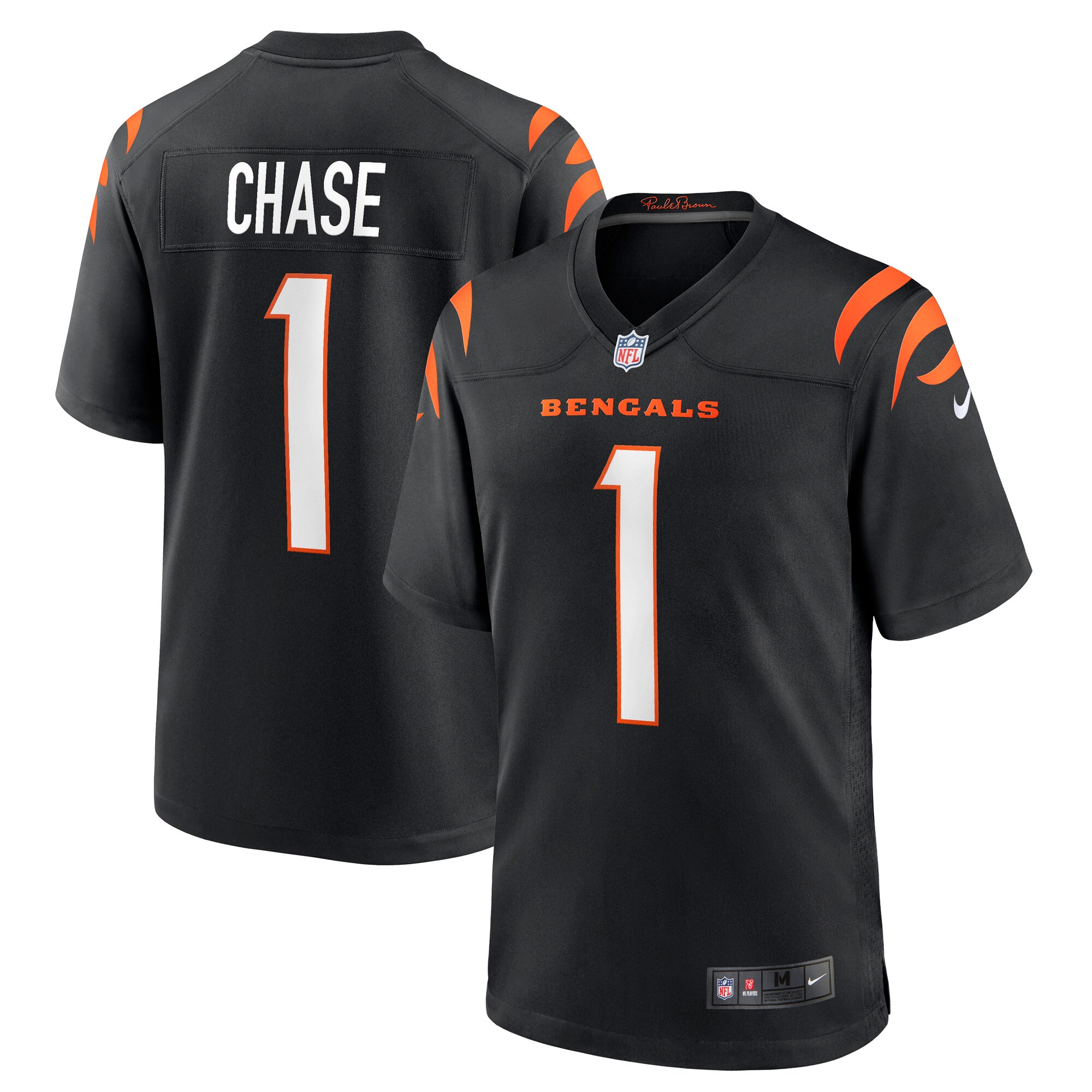 Men's Cincinnati Bengals Ja'marr Chase Black Game Jersey Js6688
