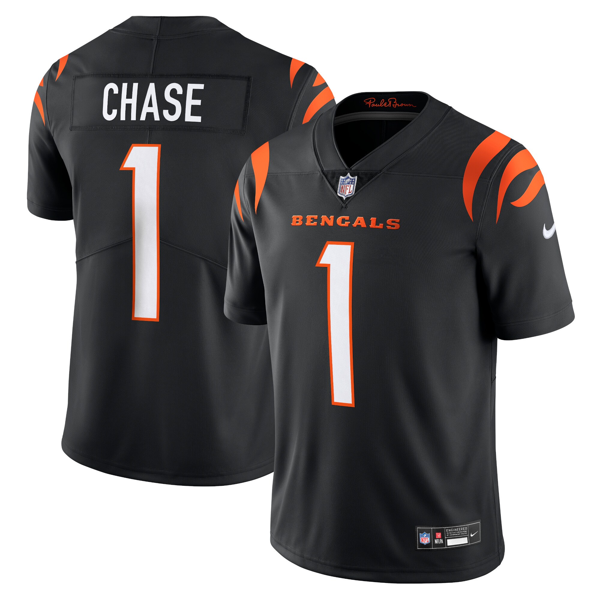Men's Cincinnati Bengals Ja'marr Chase Black Vapor Untouchable Limited Jersey Js5505