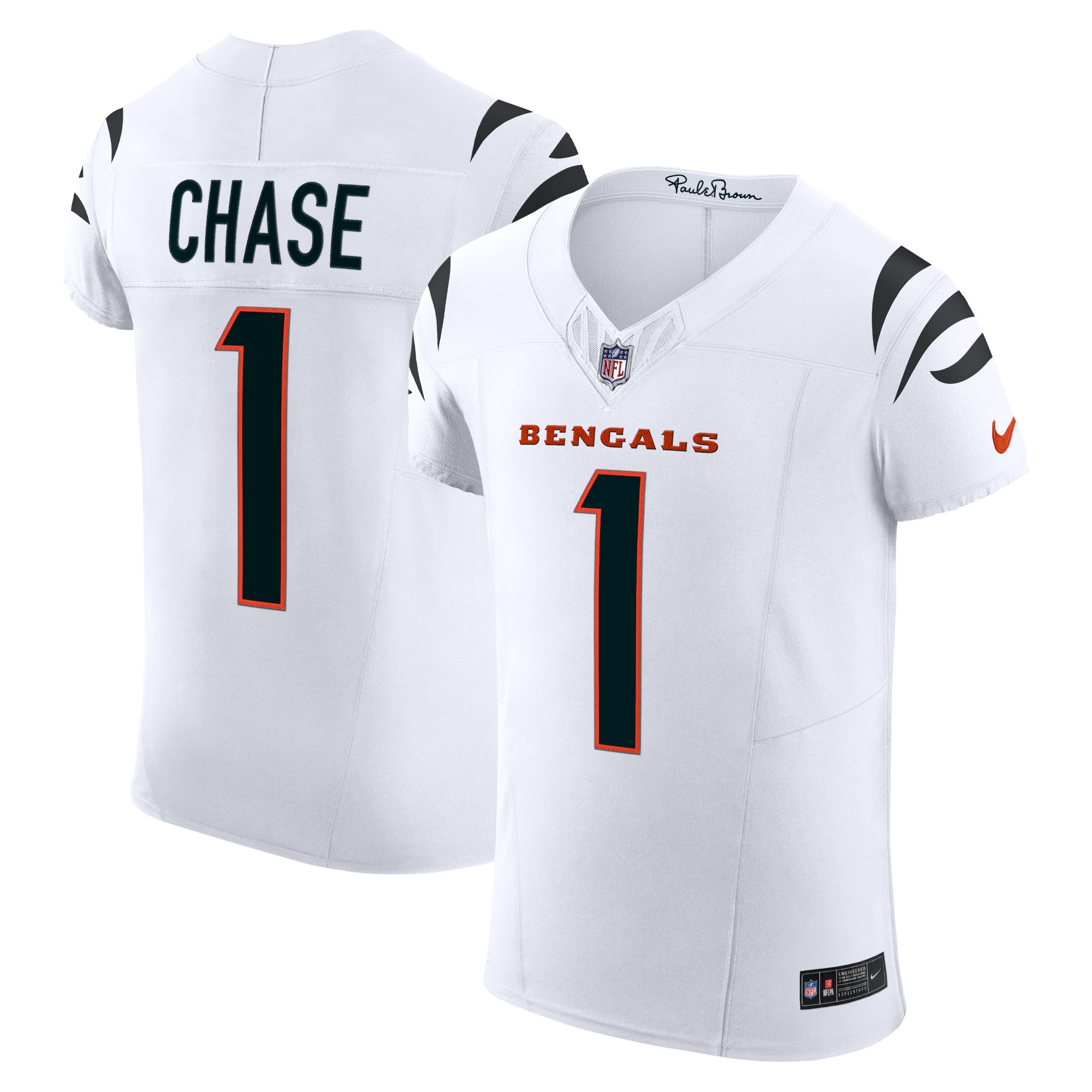 Men's Cincinnati Bengals Ja'marr Chase White Vapor F.u.s.e. Elite Jersey Js9630