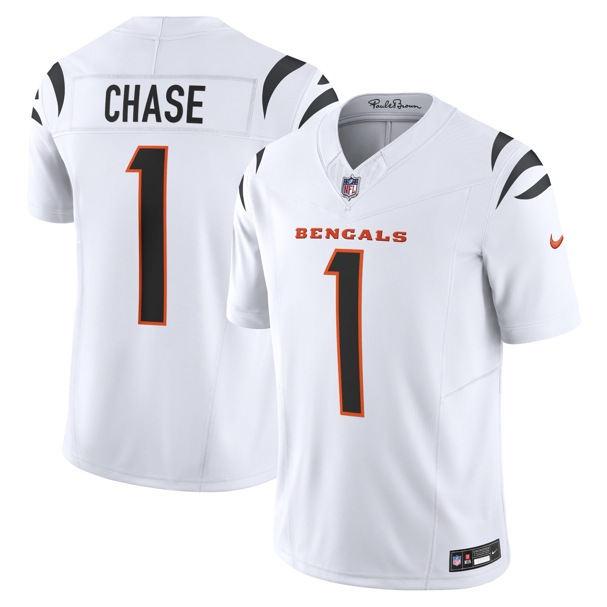Men's Cincinnati Bengals Ja'marr Chase White Vapor F.u.s.e. Limited Jersey Js4682