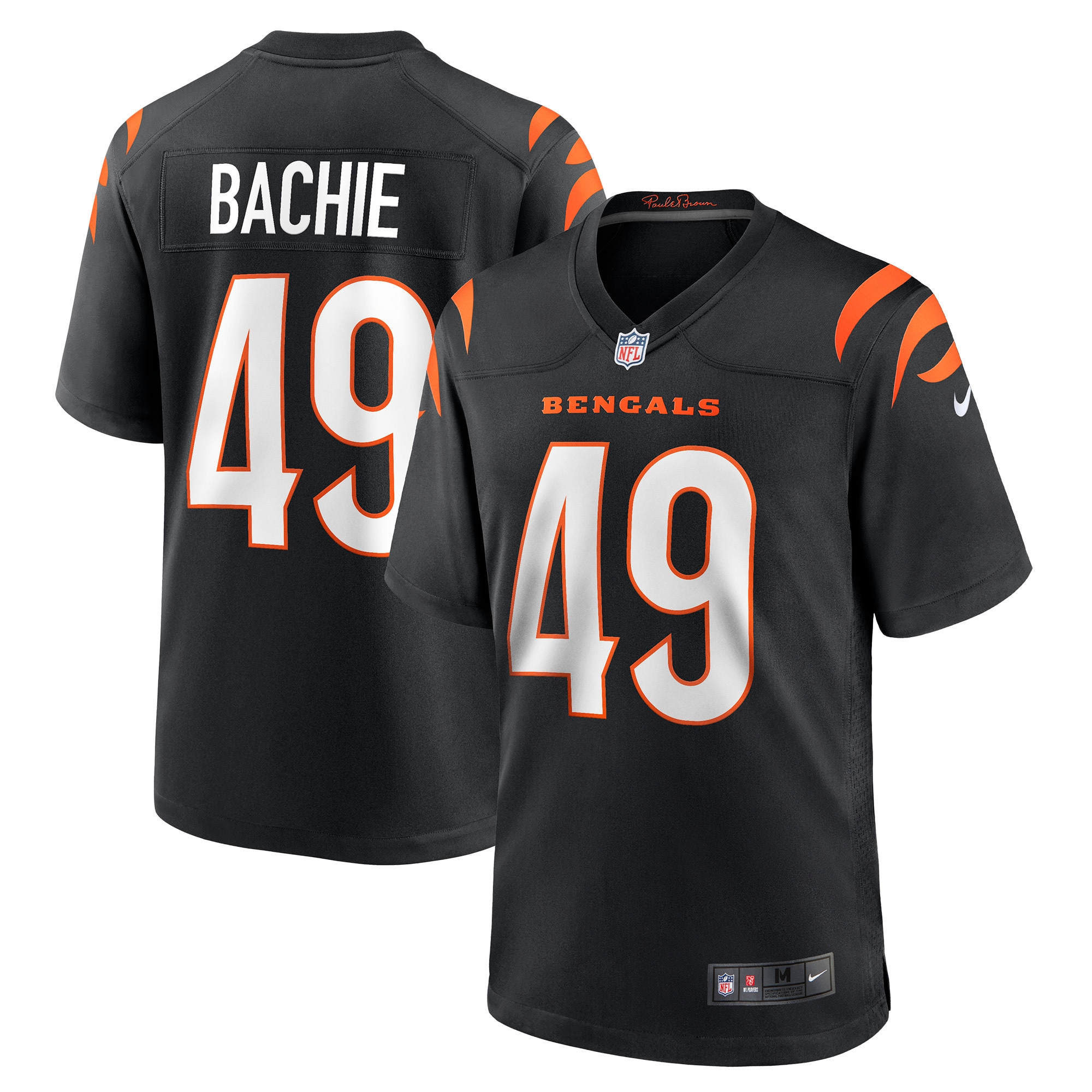 Men's Cincinnati Bengals Joe Bachie Black Game Jersey Js6539