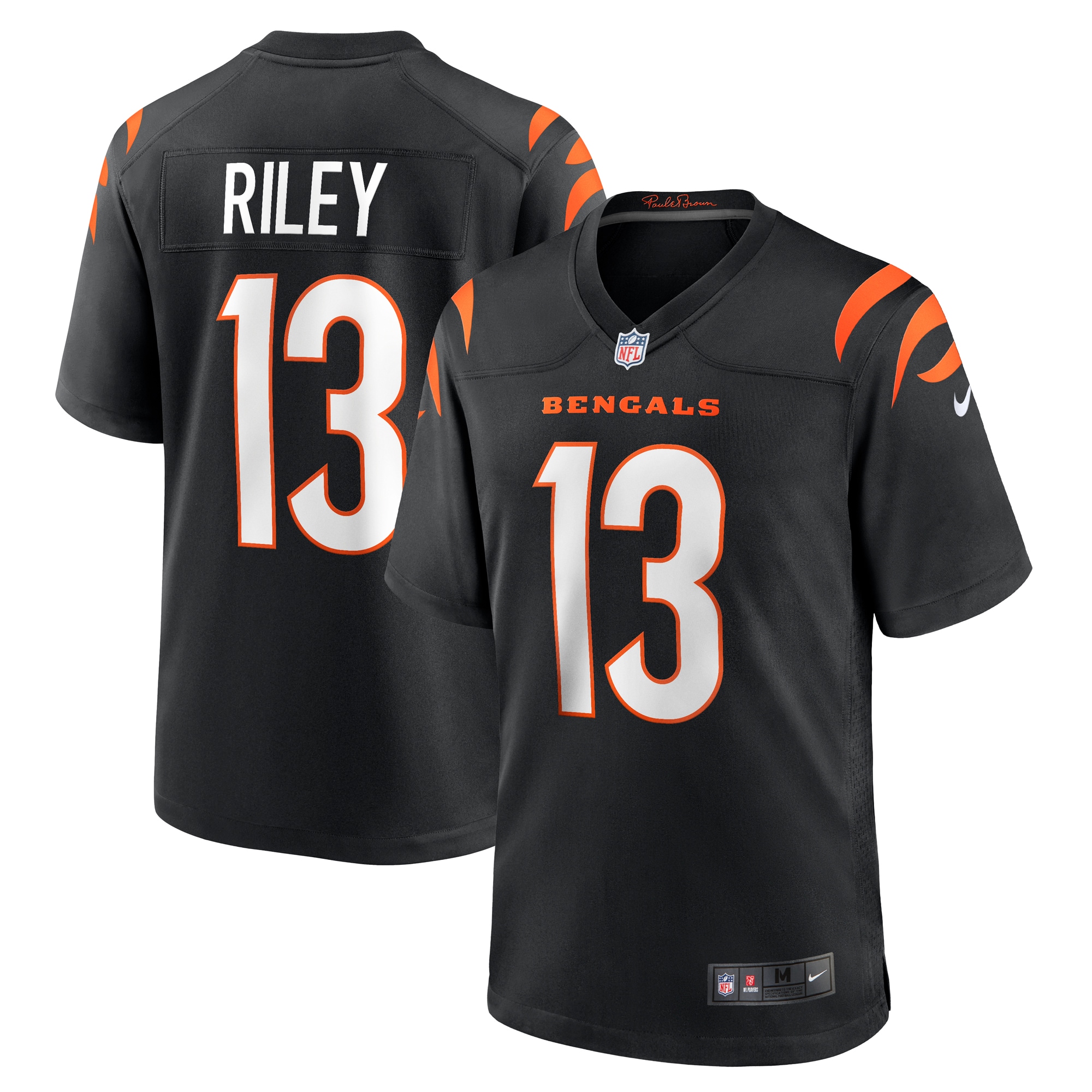 Men's Cincinnati Bengals Ken Riley Black Retired Player Game Jersey Js8132