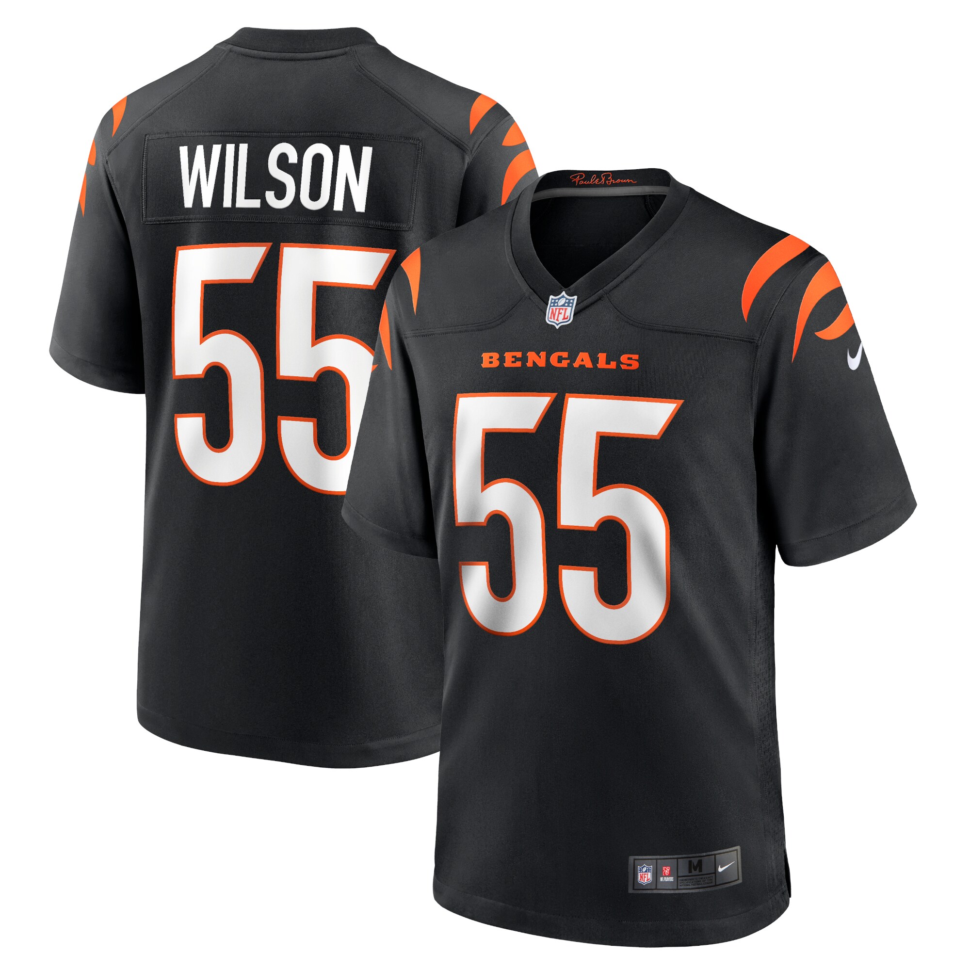 Men's Cincinnati Bengals Logan Wilson Black Game Jersey Js1853