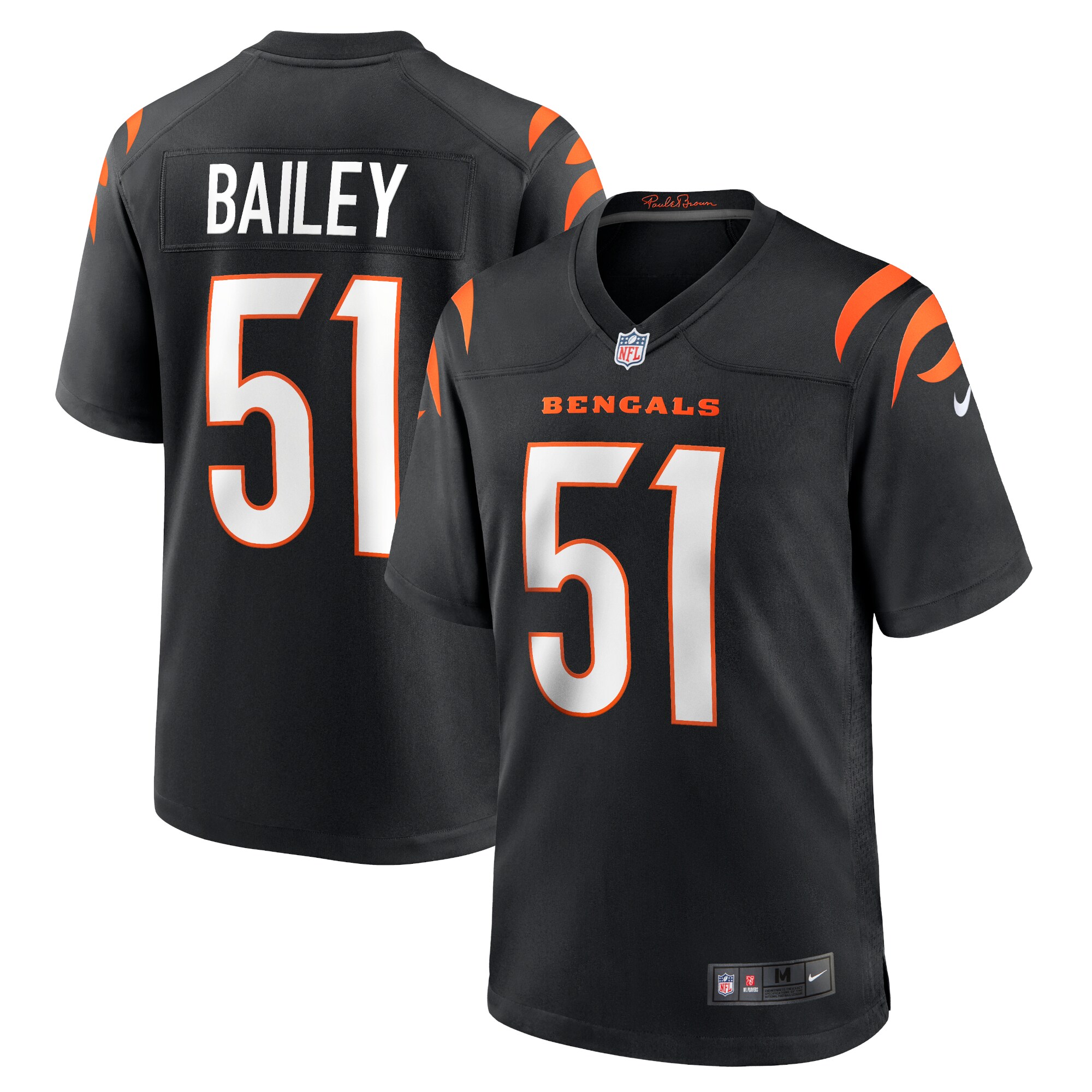 Men's Cincinnati Bengals Markus Bailey Black Game Jersey Js7347