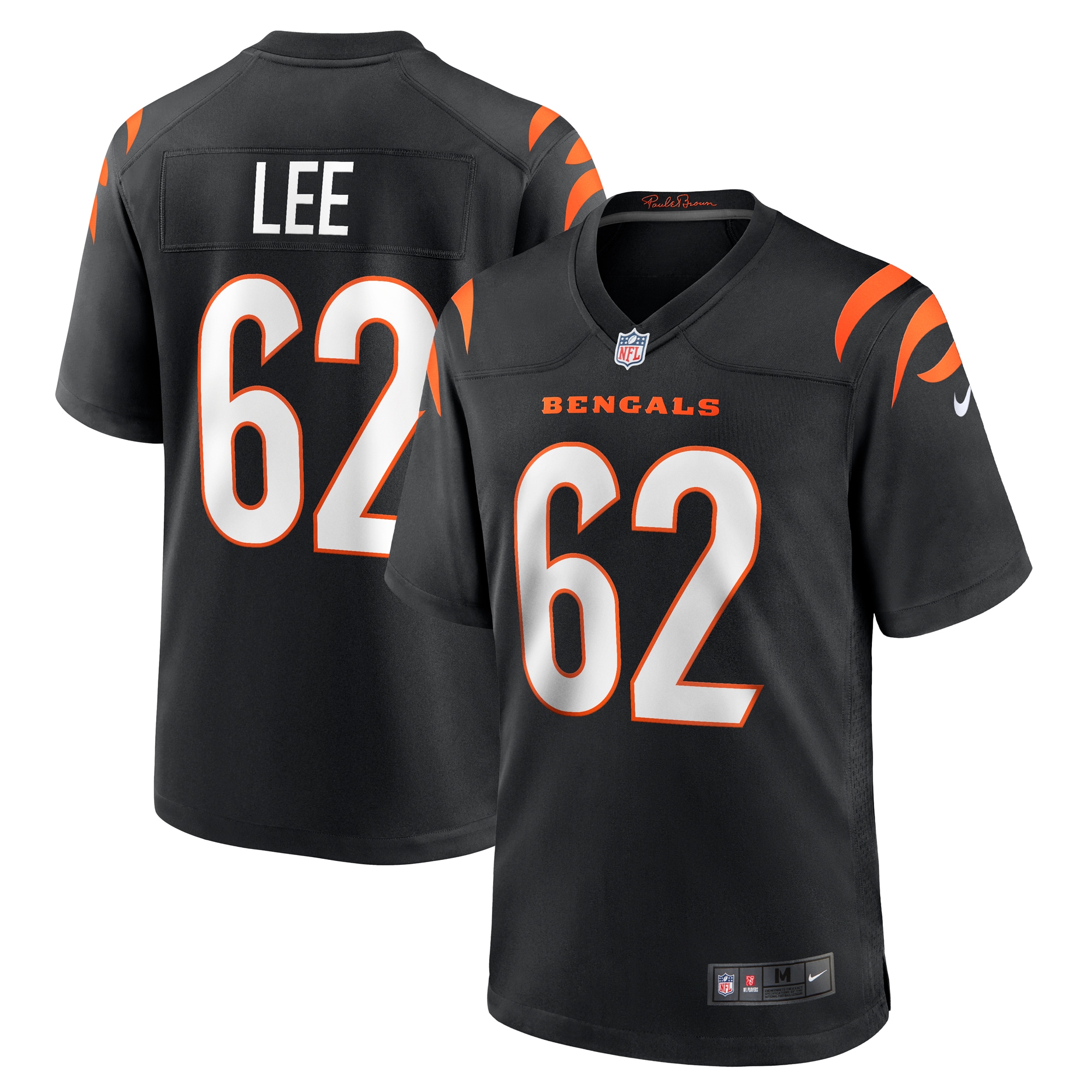 Men's Cincinnati Bengals Matt Lee Black Game Jersey Js4158