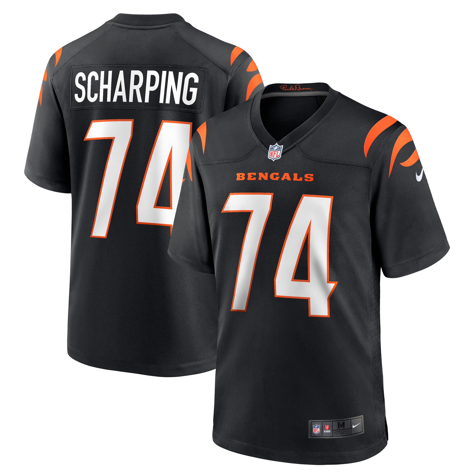 Men's Cincinnati Bengals Max Scharping Black Game Player Jersey Js5125