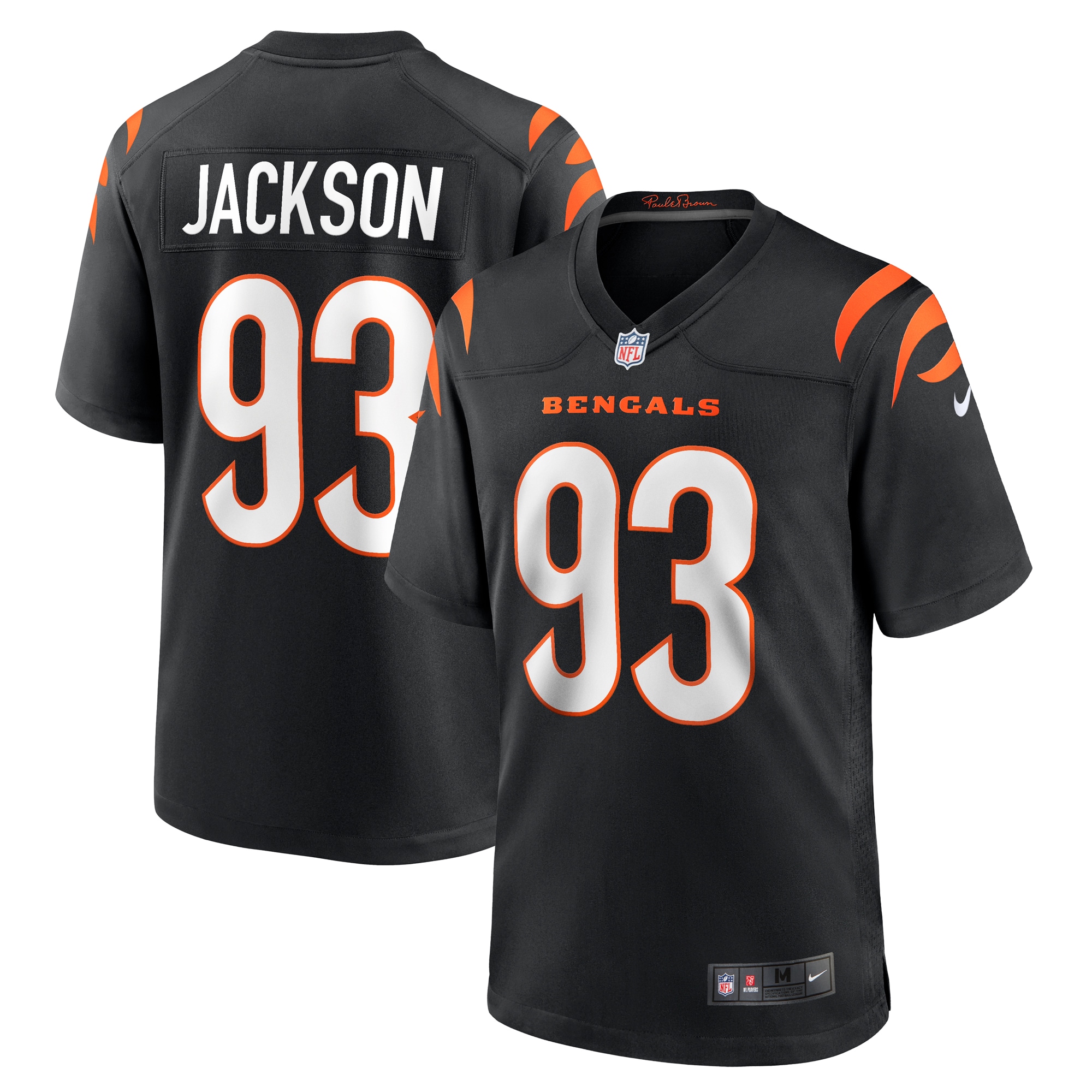 Men's Cincinnati Bengals Mckinnley Jackson Black Game Jersey Js3495