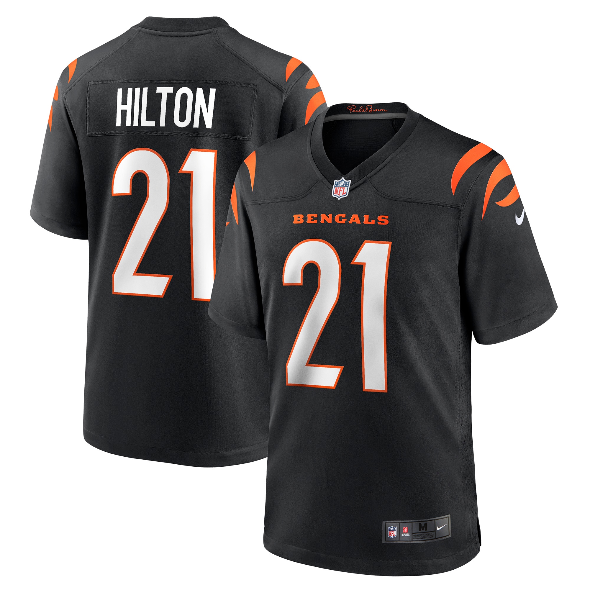 Men's Cincinnati Bengals Mike Hilton Black Game Player Jersey Js2524