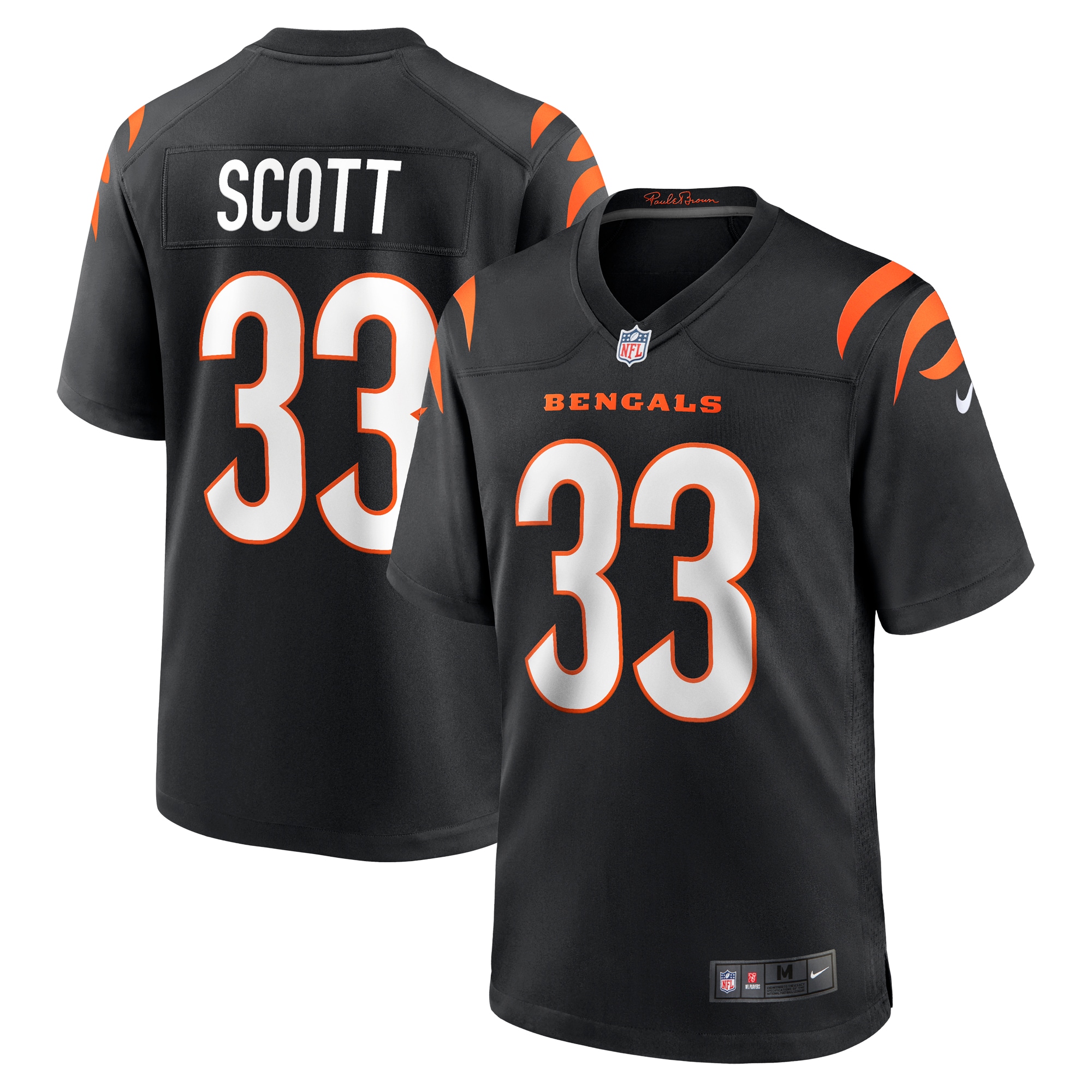 Men's Cincinnati Bengals Nick Scott Black Game Player Jersey Js8505