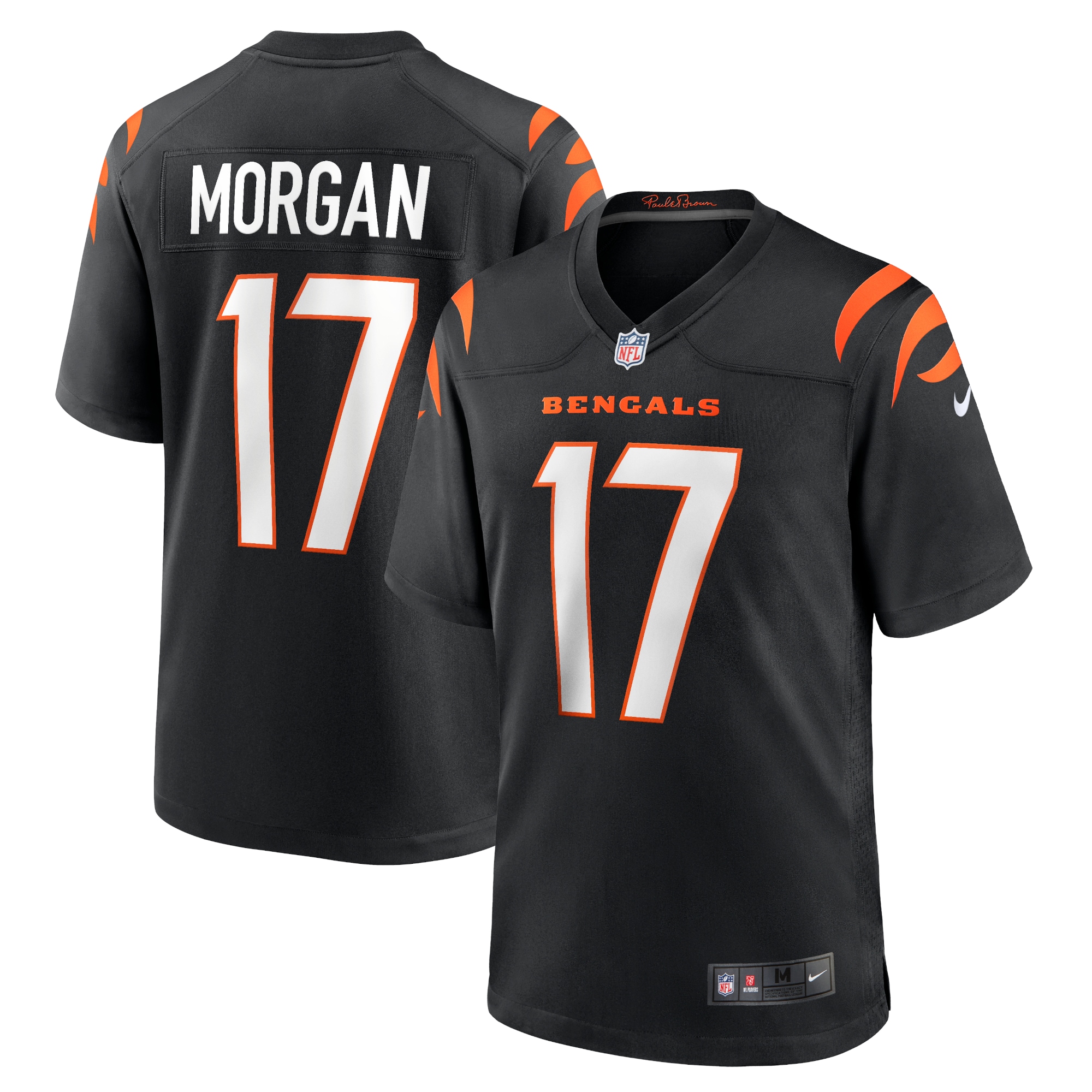 Men's Cincinnati Bengals Stanley Morgan Black Player Game Jersey Js3449