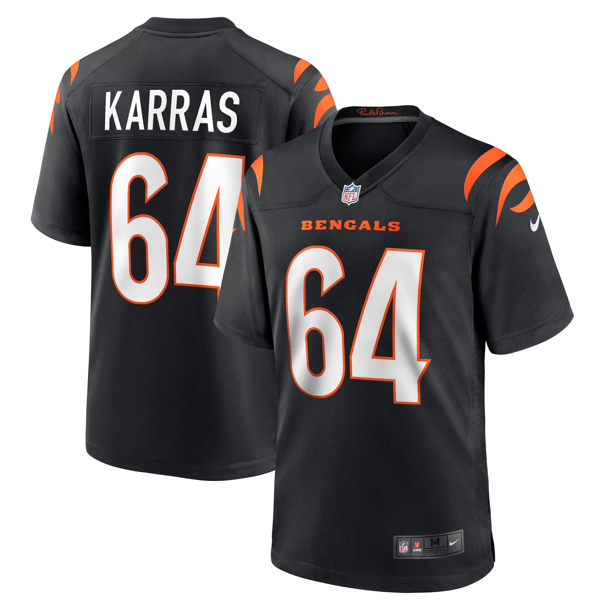 Men's Cincinnati Bengals Ted Karras Black Game Player Jersey Js7482