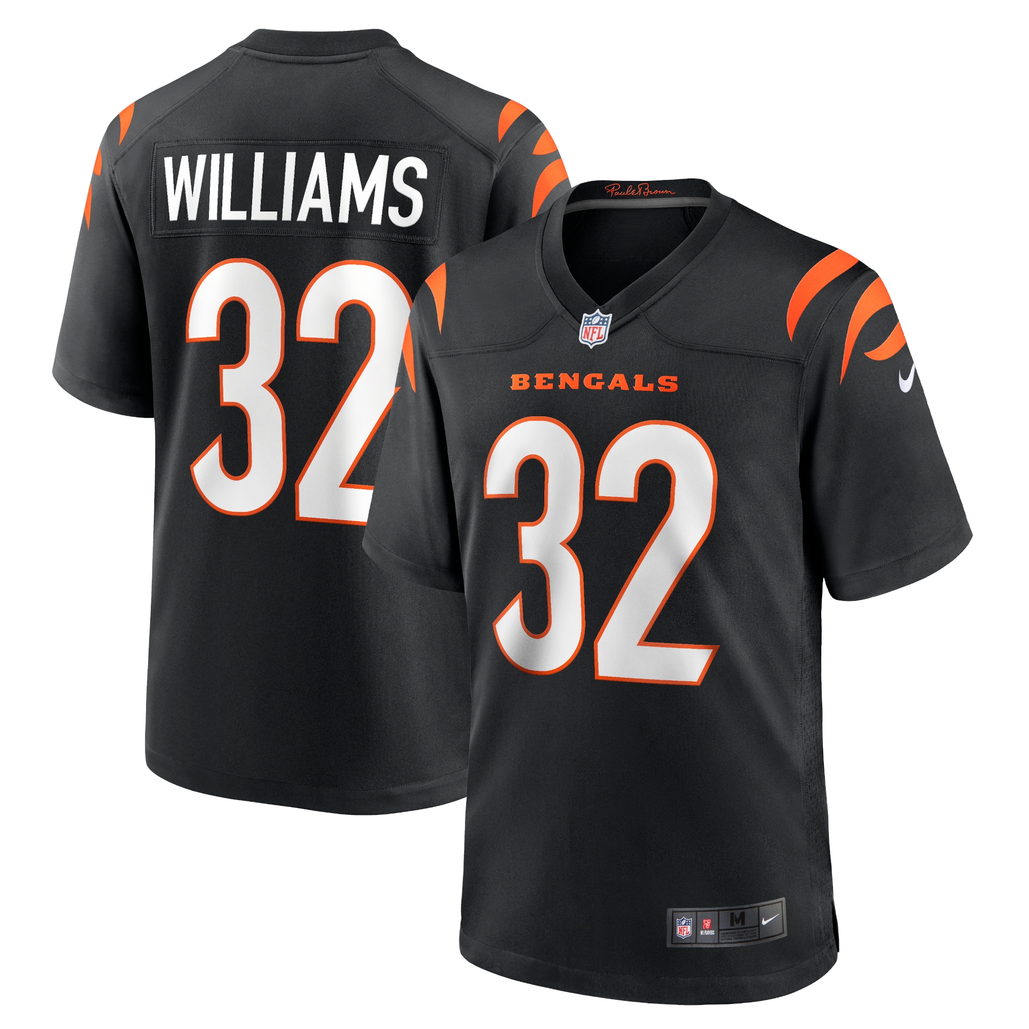 Men's Cincinnati Bengals Trayveon Williams Black Game Jersey Js9038