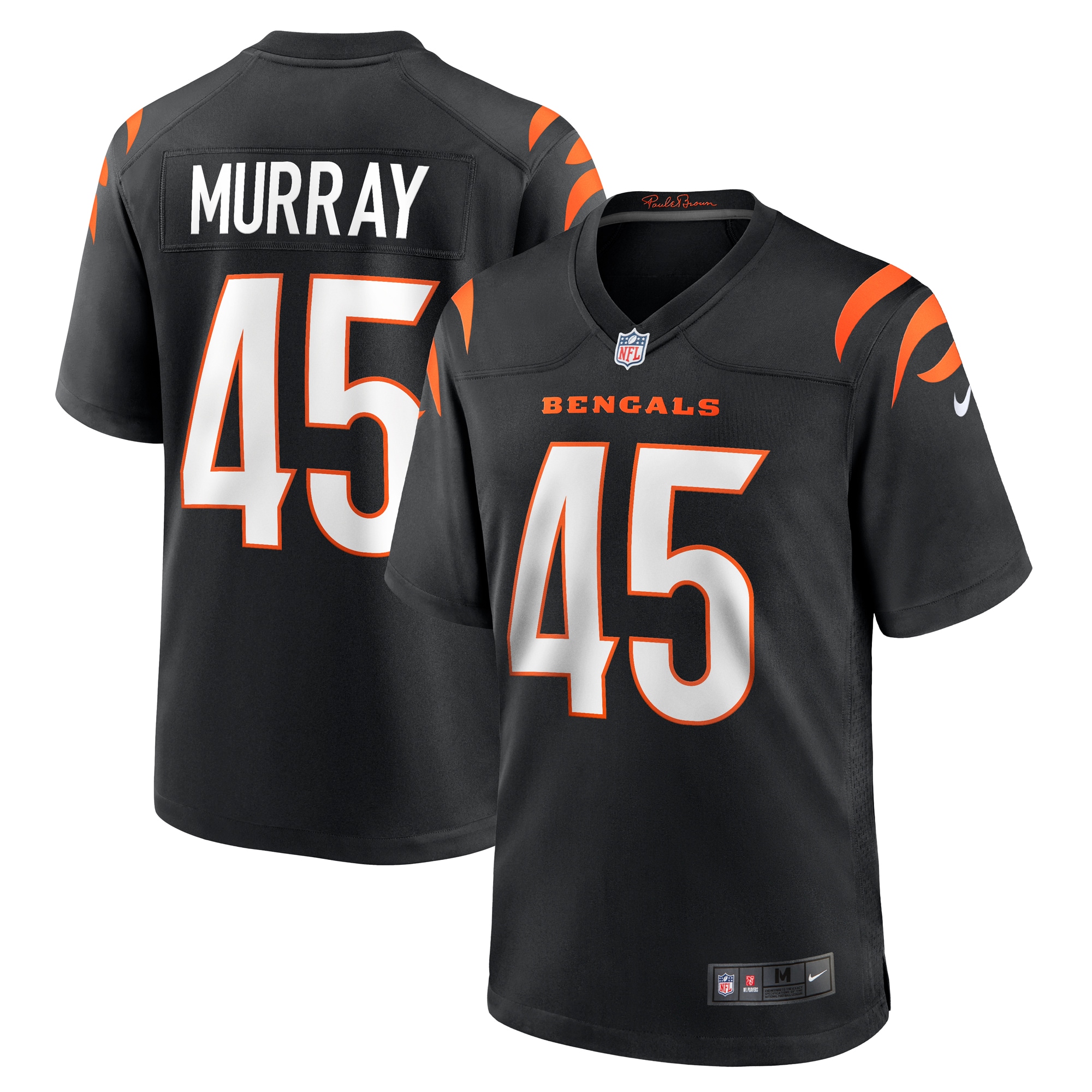 Men's Cincinnati Bengals Tyler Murray Black Team Game Jersey Js4928