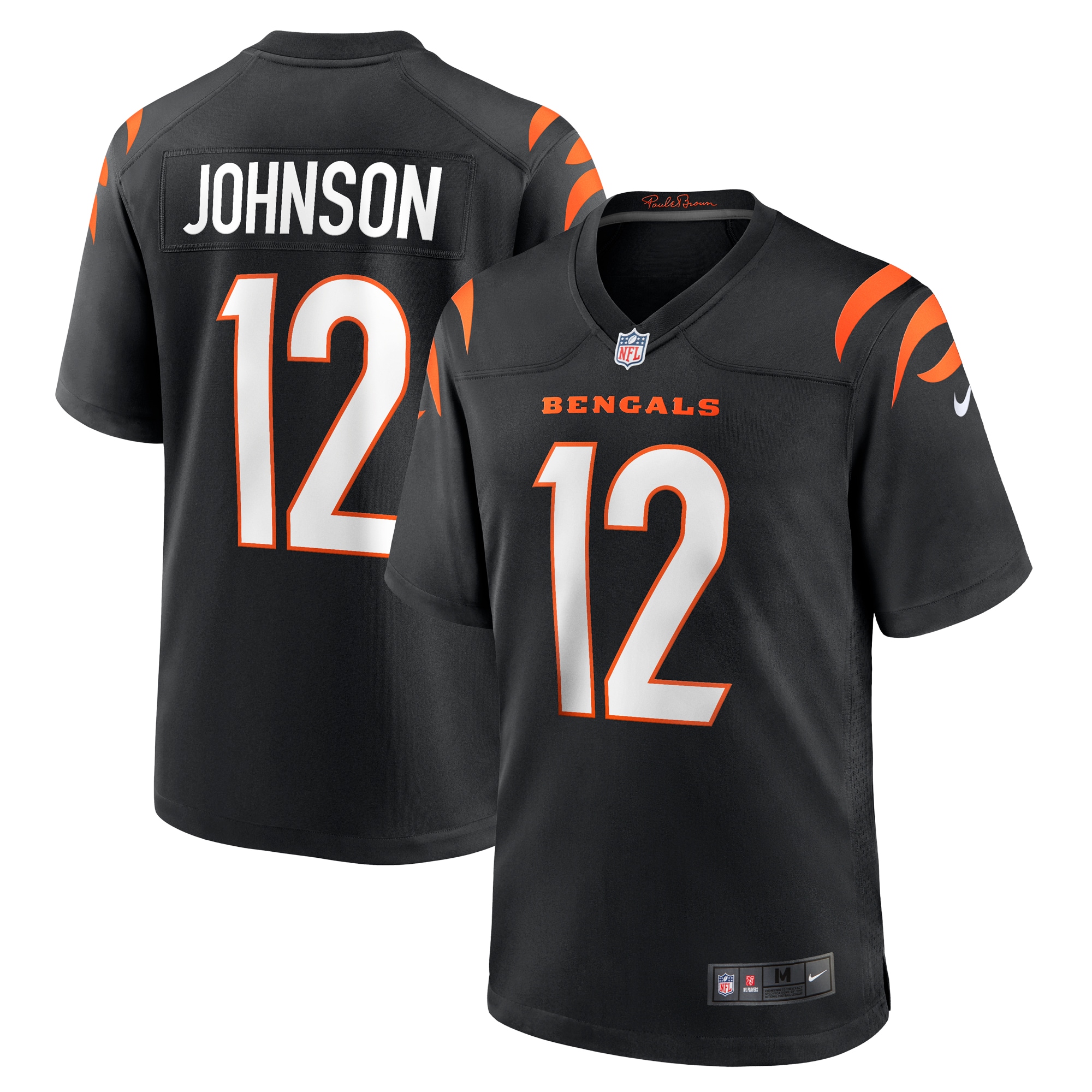 Men's Cincinnati Bengals Tyron Johnson Black Home Game Player Jersey Js6390