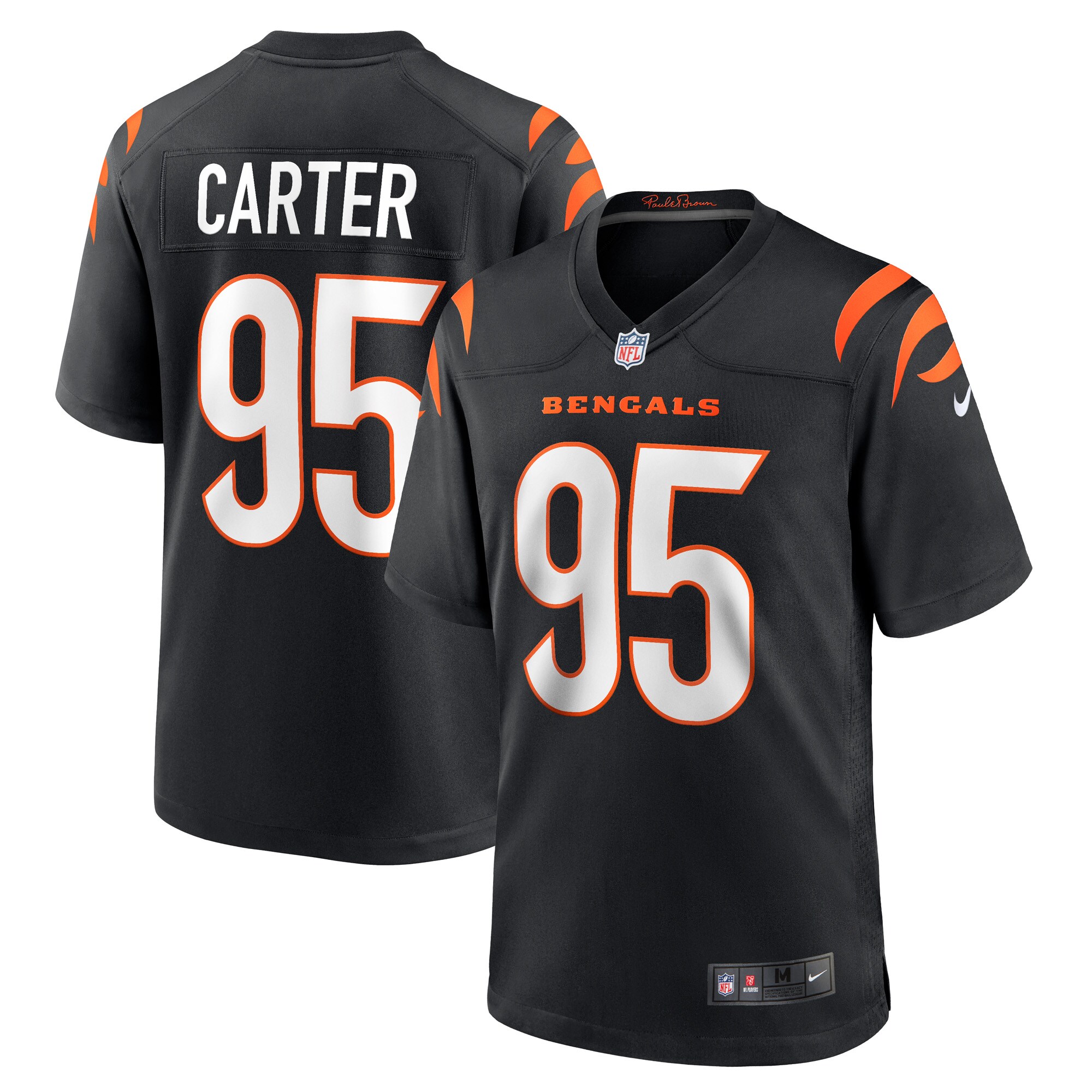 Men's Cincinnati Bengals Zach Carter Black Game Player Jersey Js5006