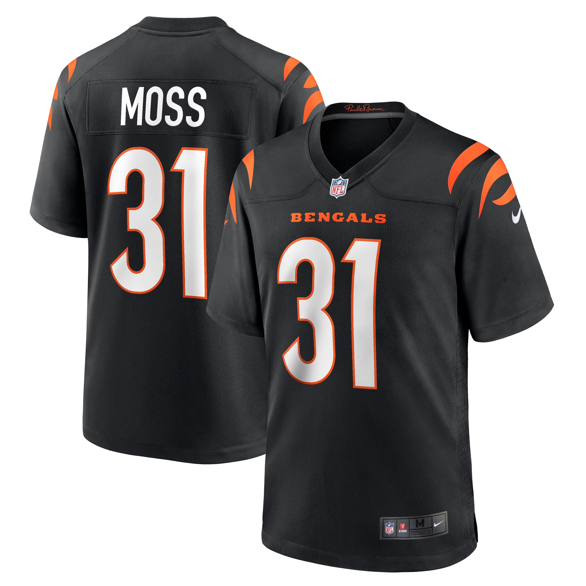 Men's Cincinnati Bengals Zack Moss Black Game Jersey Js5901