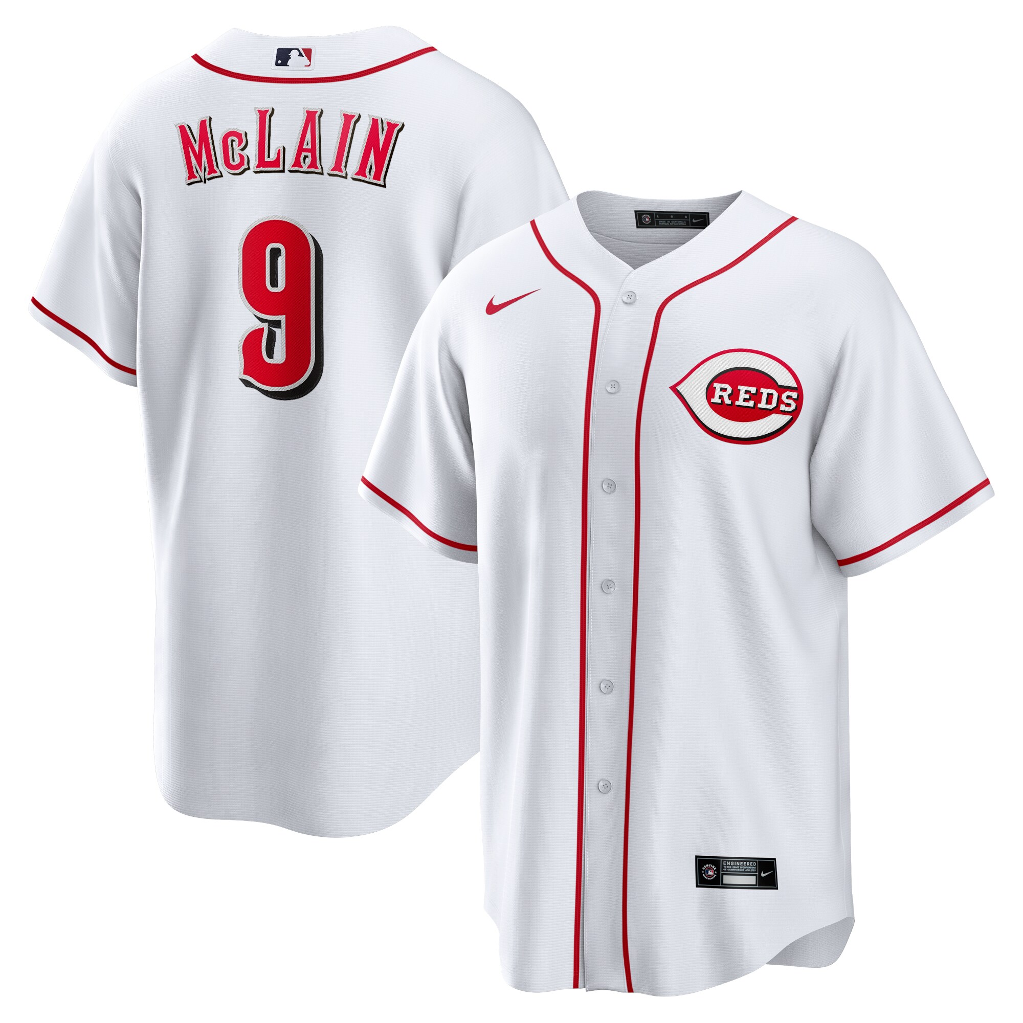 Men's Cincinnati Reds Matt Mclain White Home Jersey