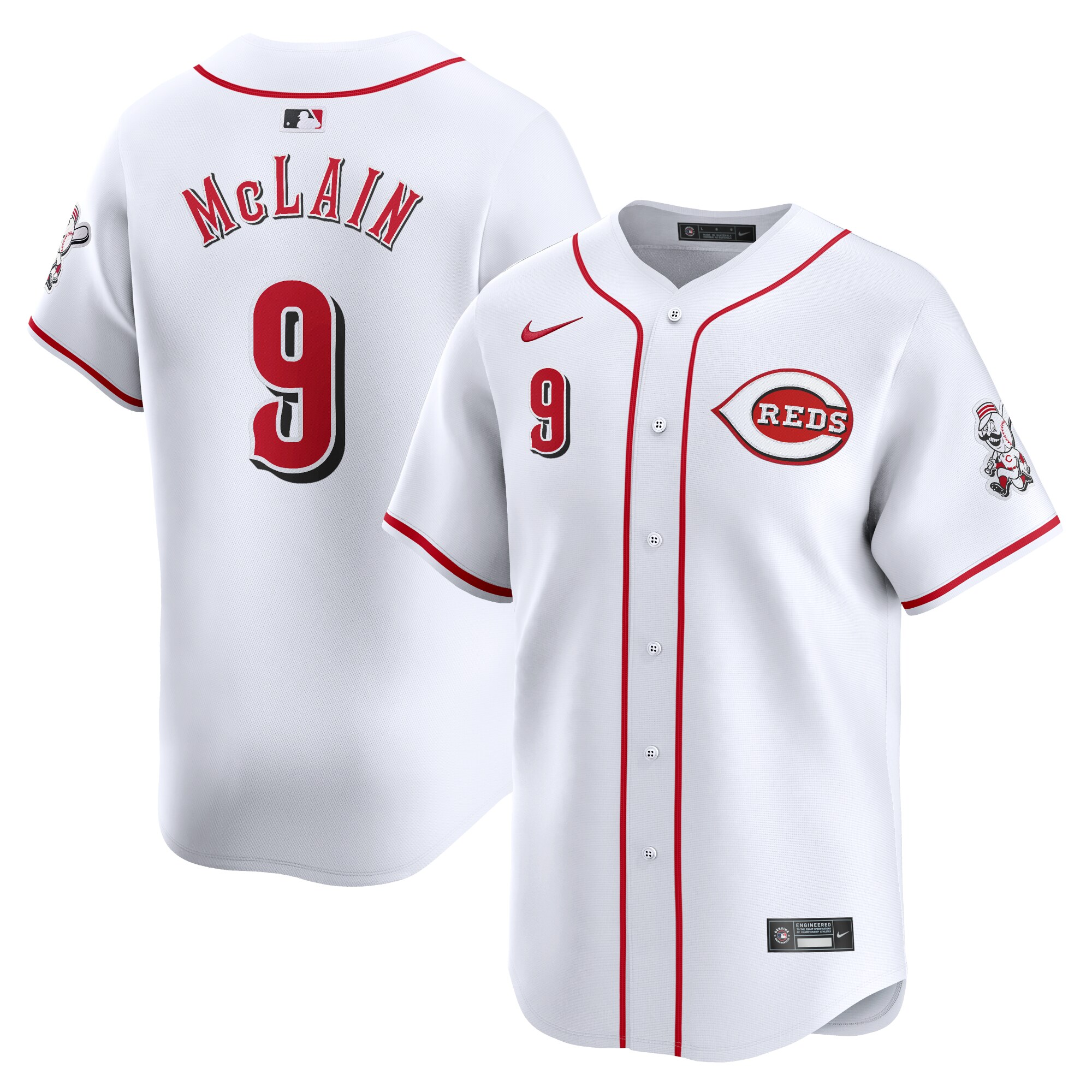Men's Cincinnati Reds Matt Mclain White Home Limited Player Jersey